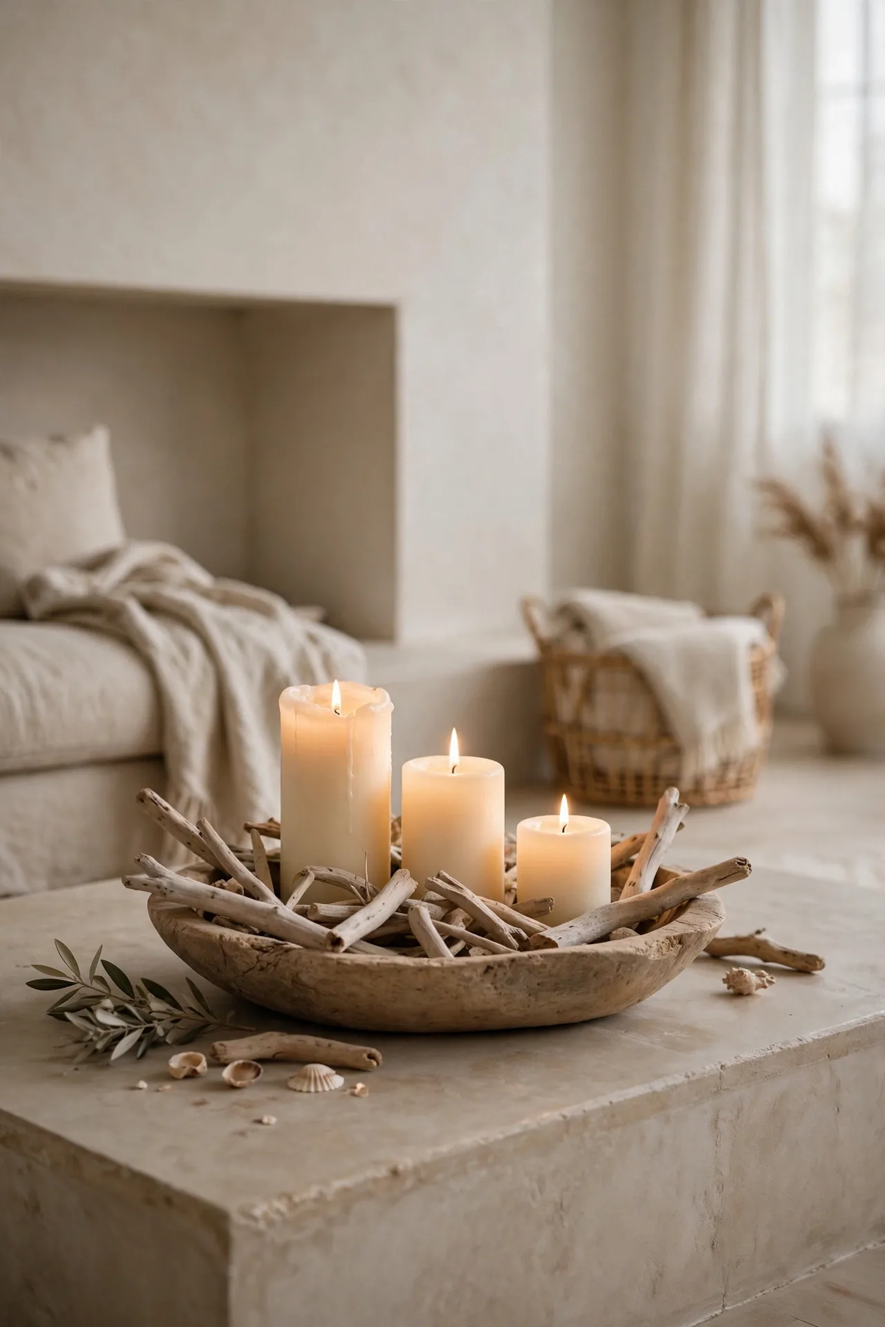 Driftwood Candle Cluster