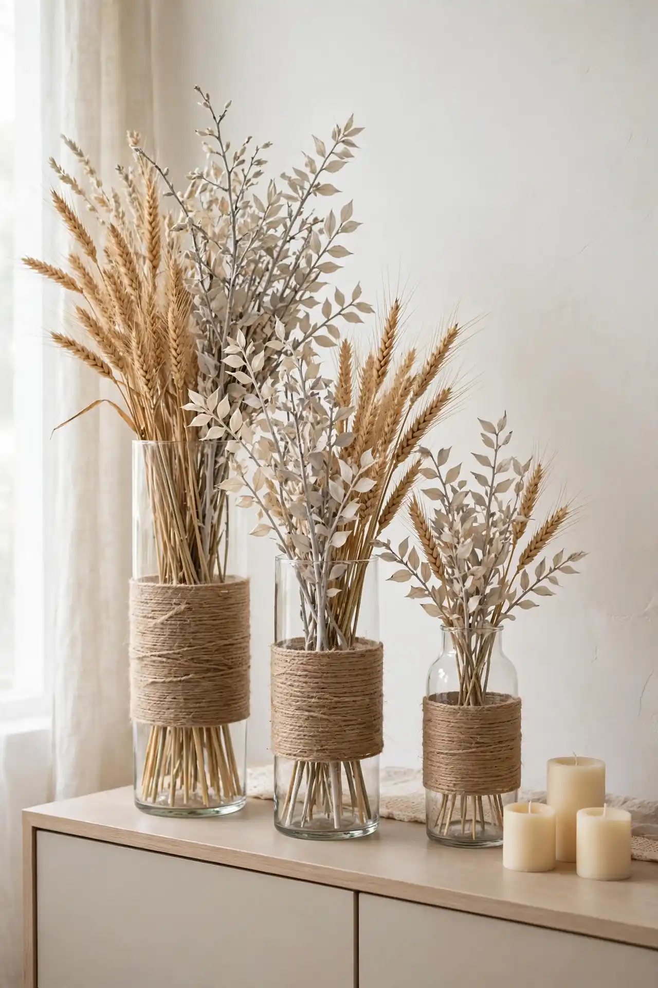 Jute Wrapped Vases