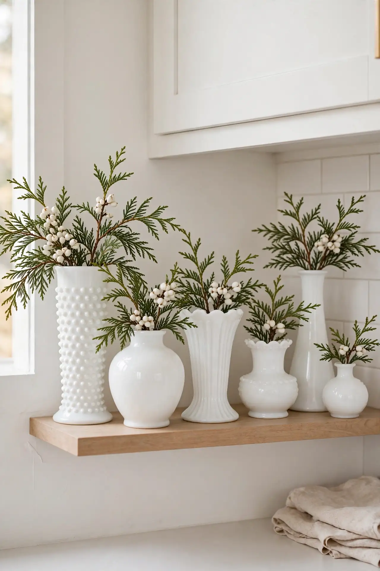 Milk Glass Display