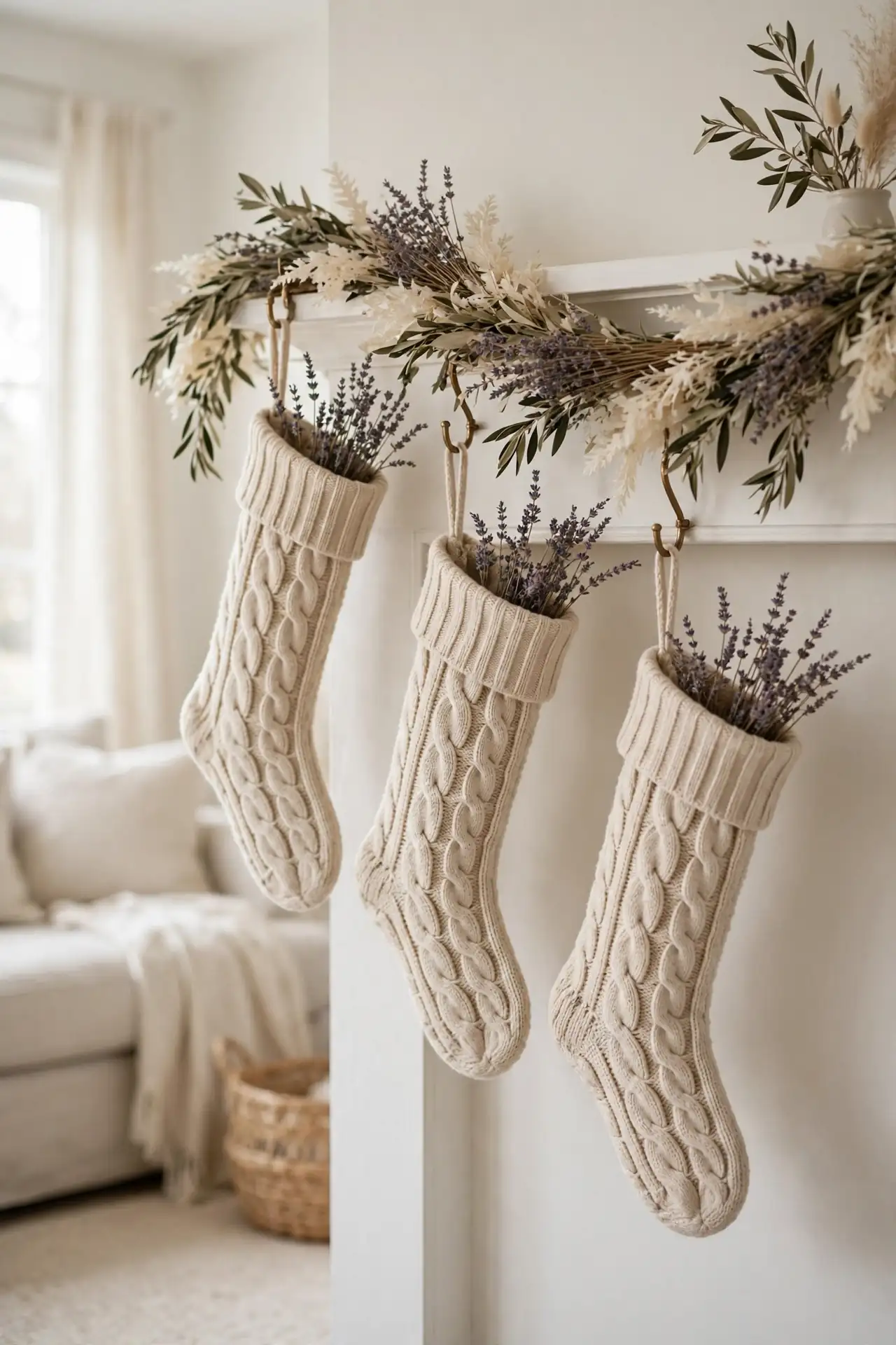 Oatmeal Knit Stockings