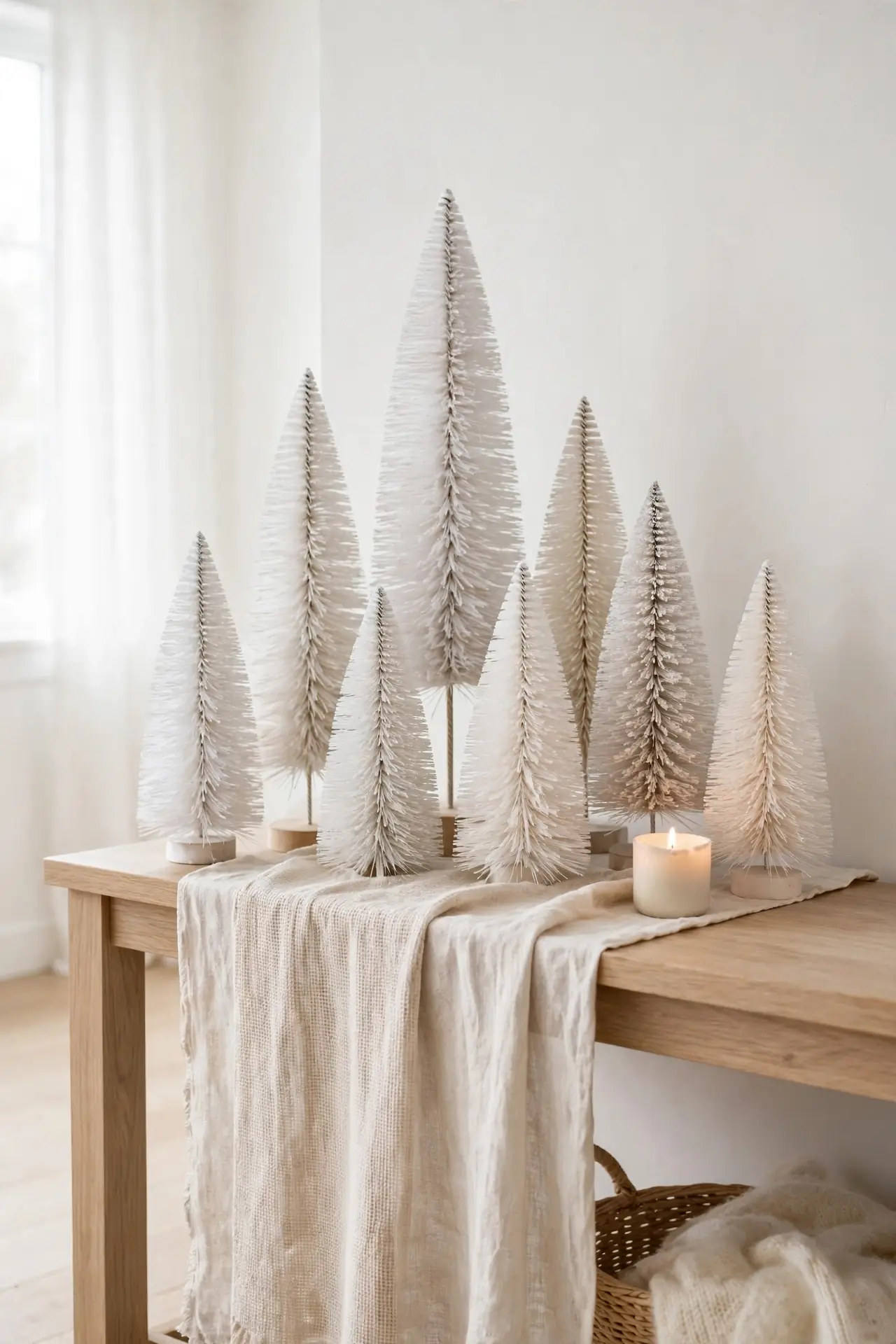 Whitewashed Bottle Brushes