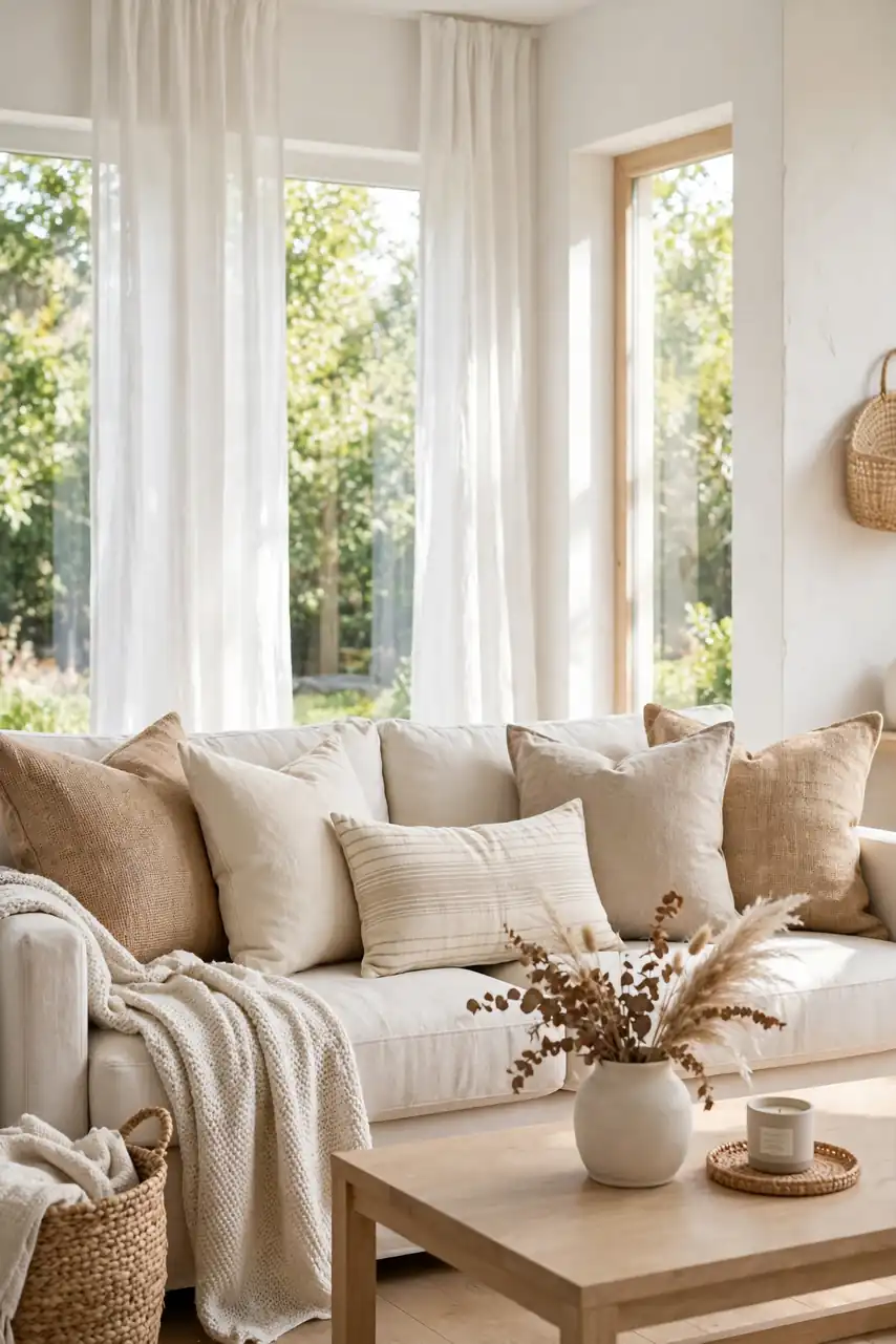Beige Throw Layers