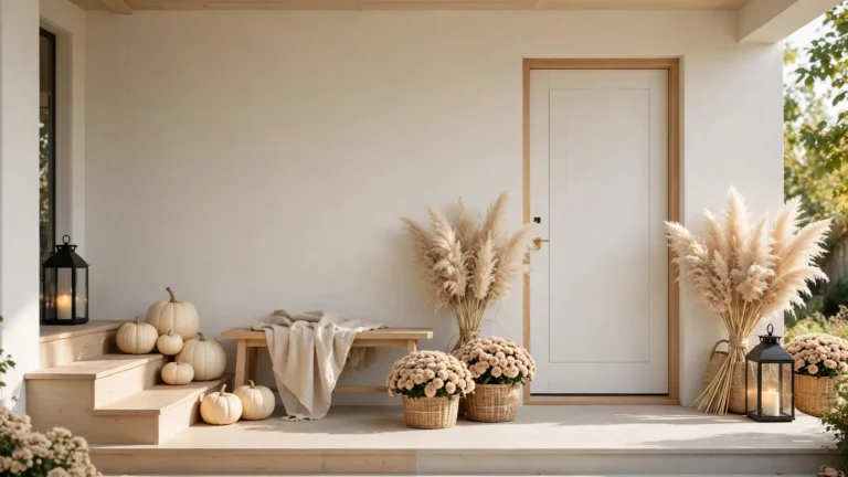 neutral fall porch decor ideas