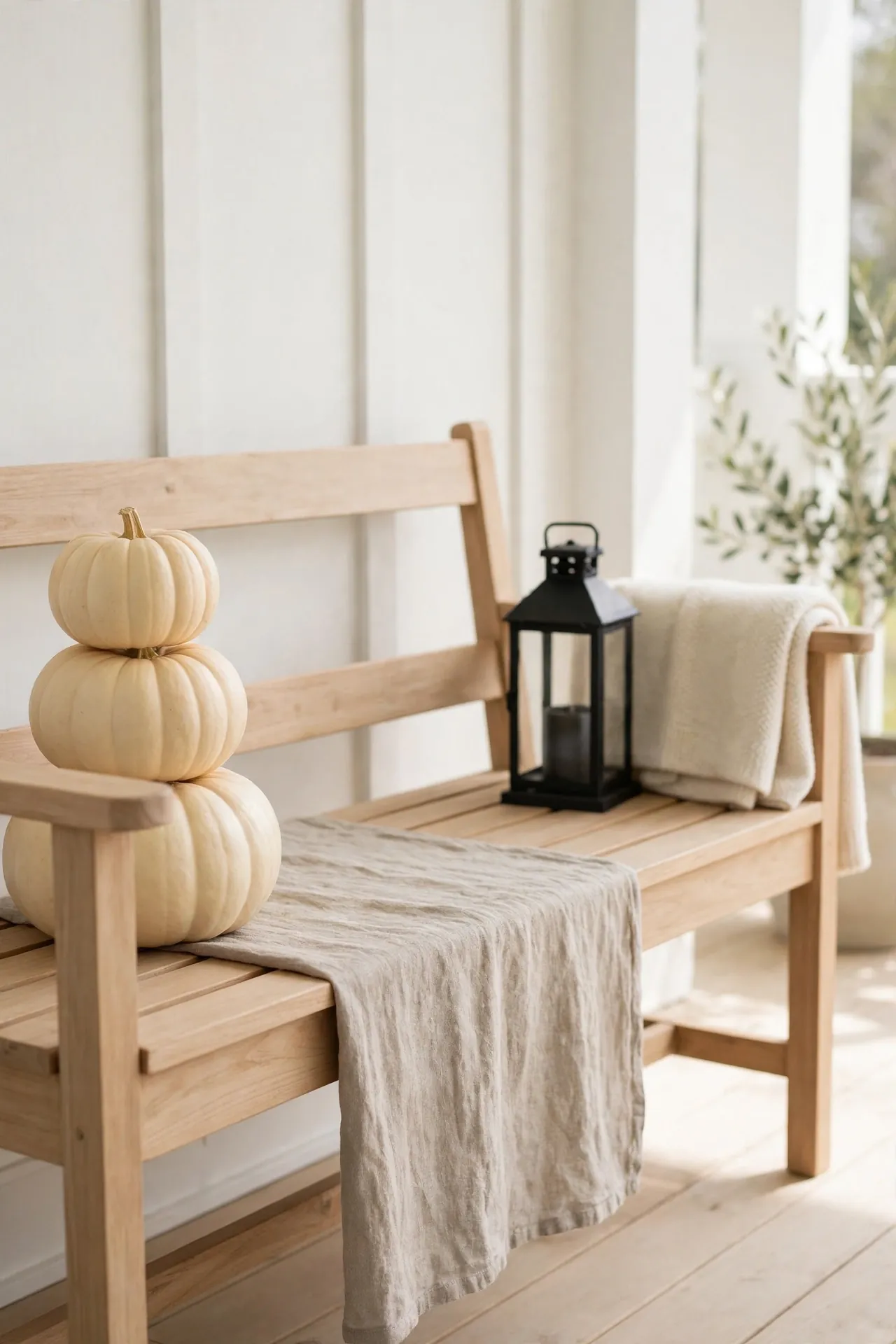 Linen Bench Styling
