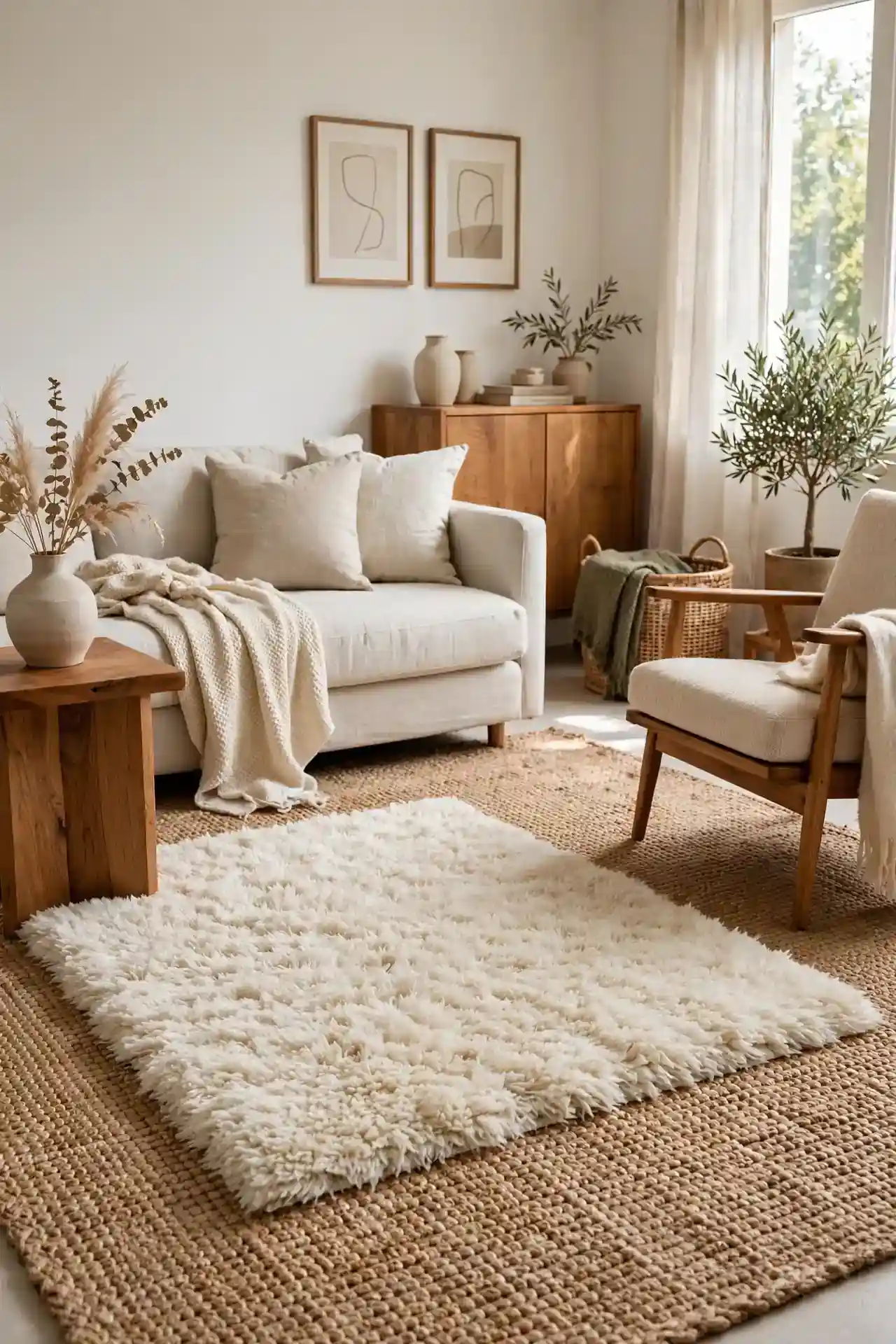 Layered Neutral Rugs