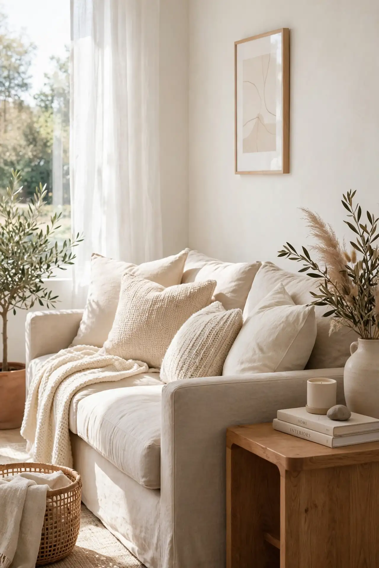 Linen Sofa Layers