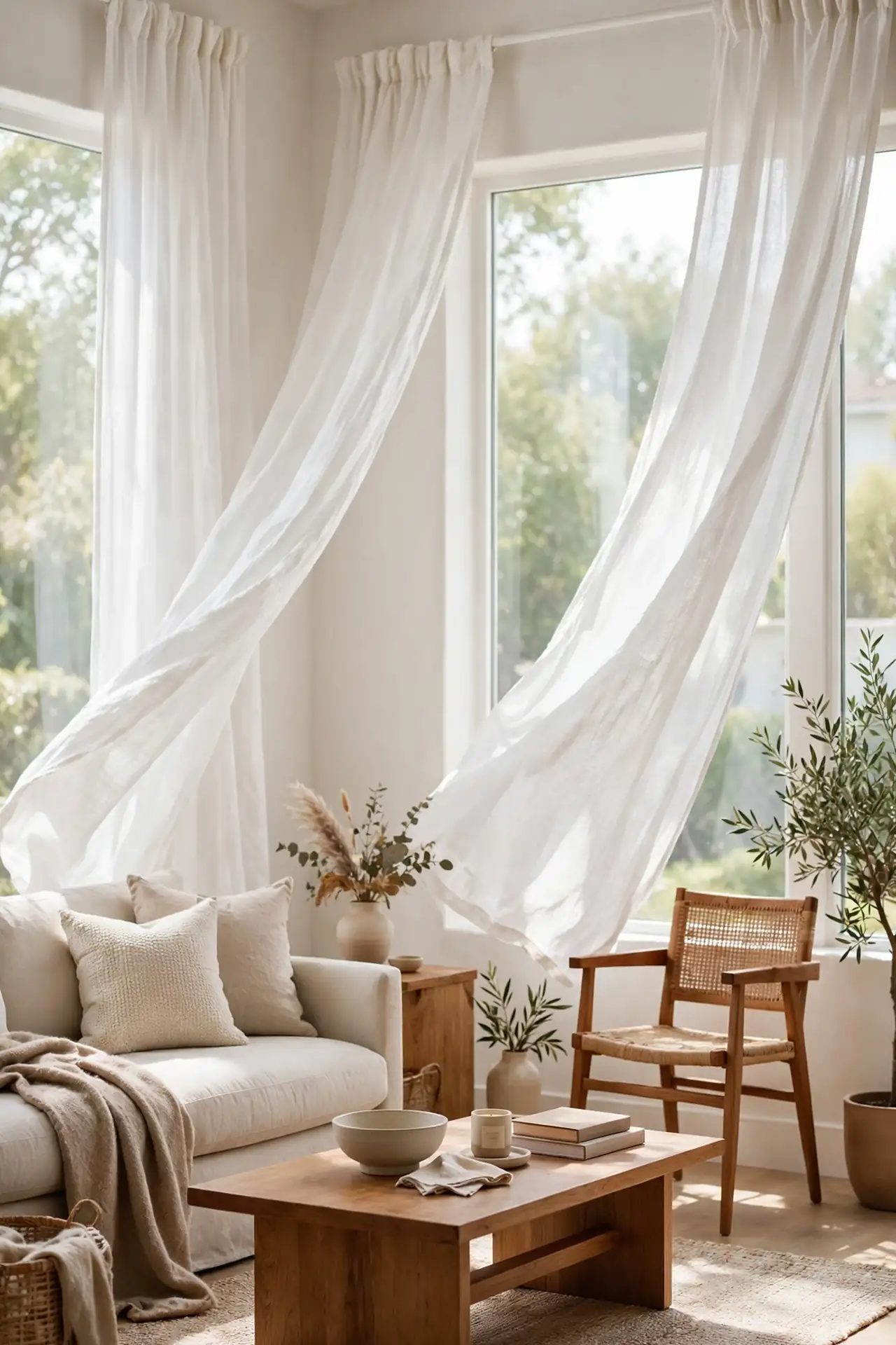 Soft White Curtains