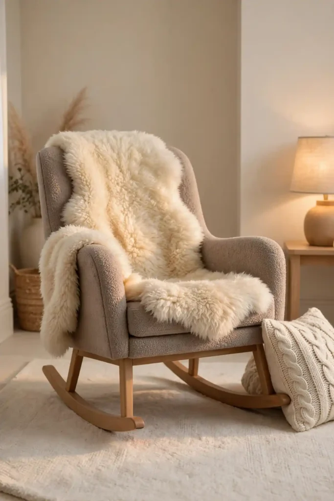Cream Sheepskin Throw
