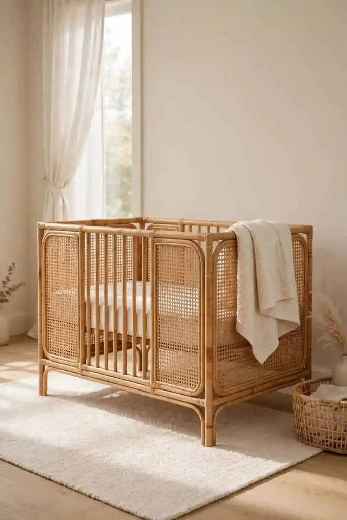 Natural Rattan Crib