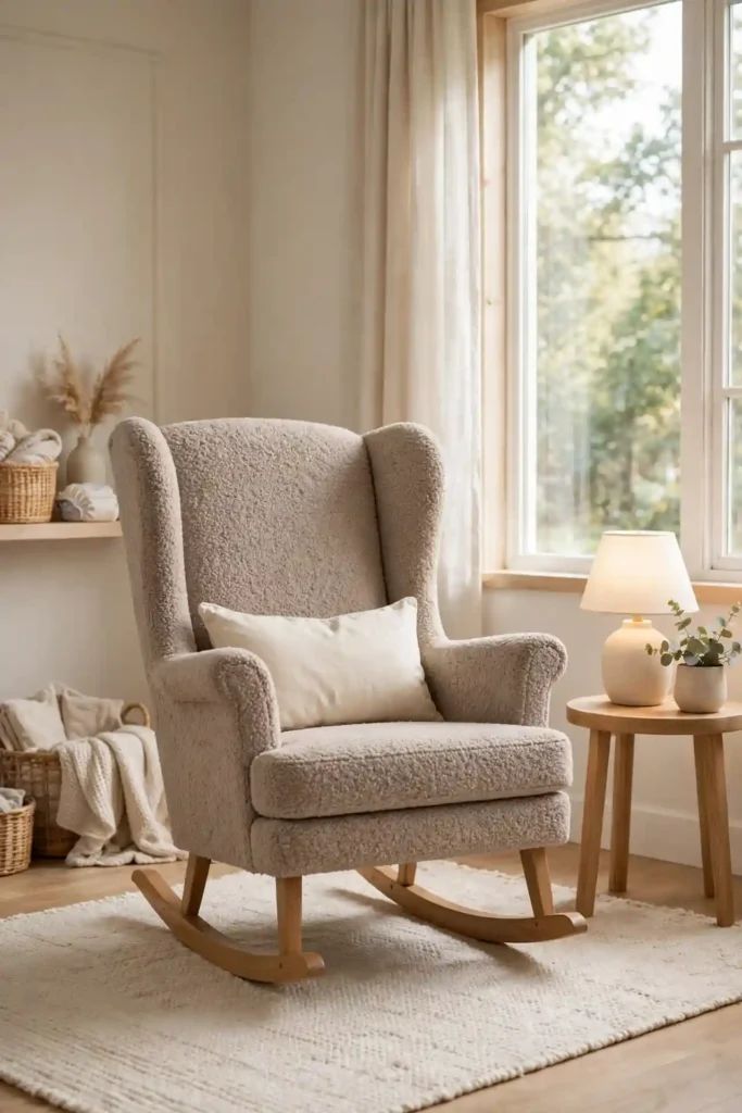 Soft Taupe Rocking Chair