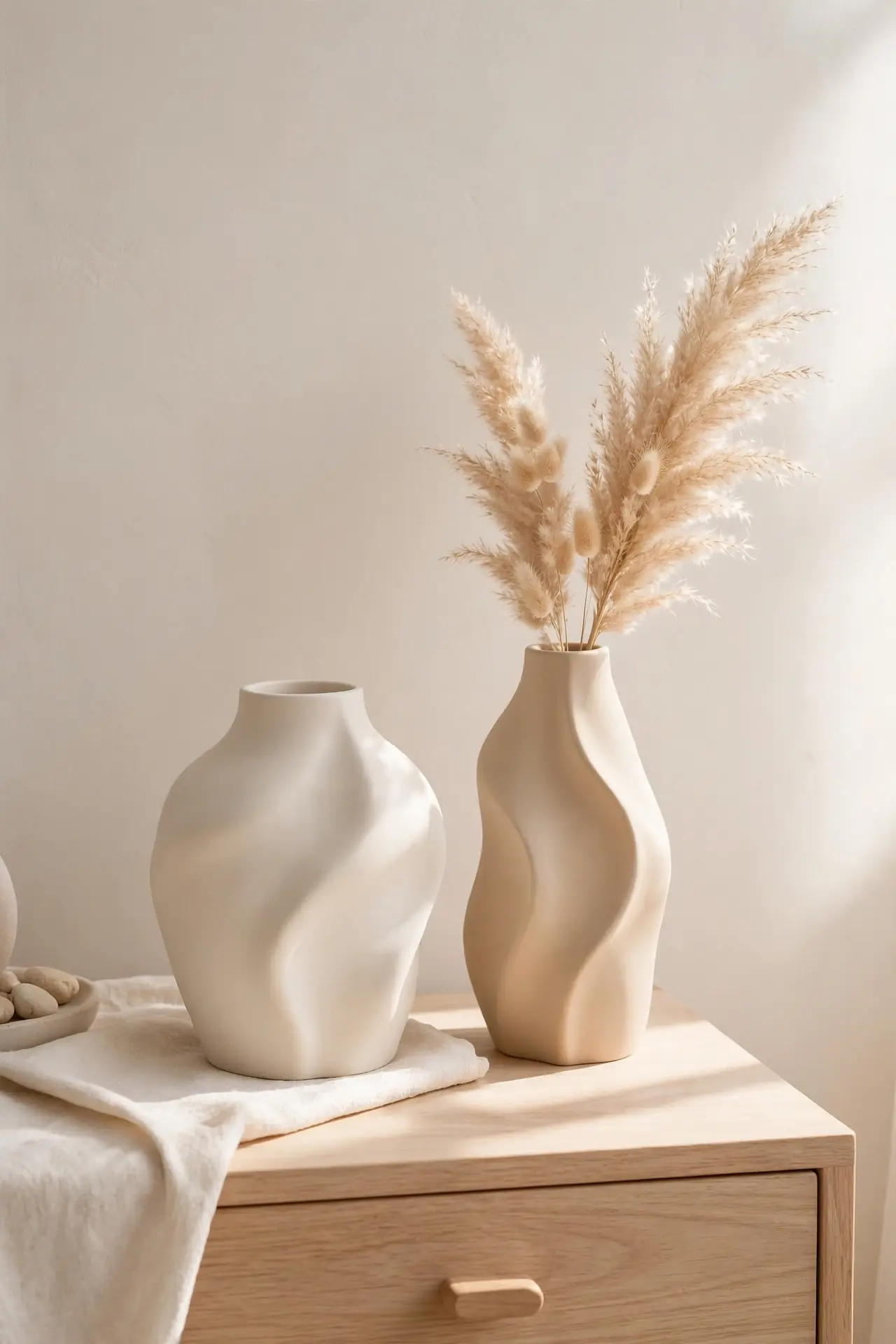 Sculptural Vase Pair