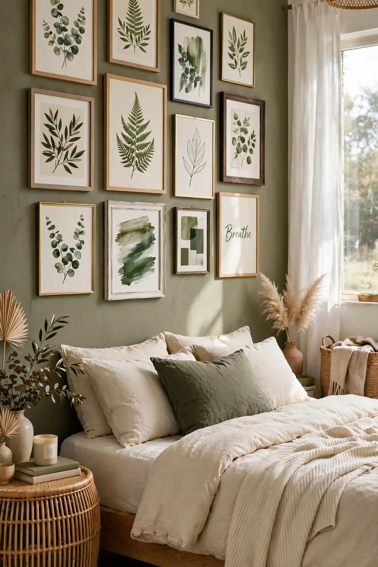 Gallery Wall in Green