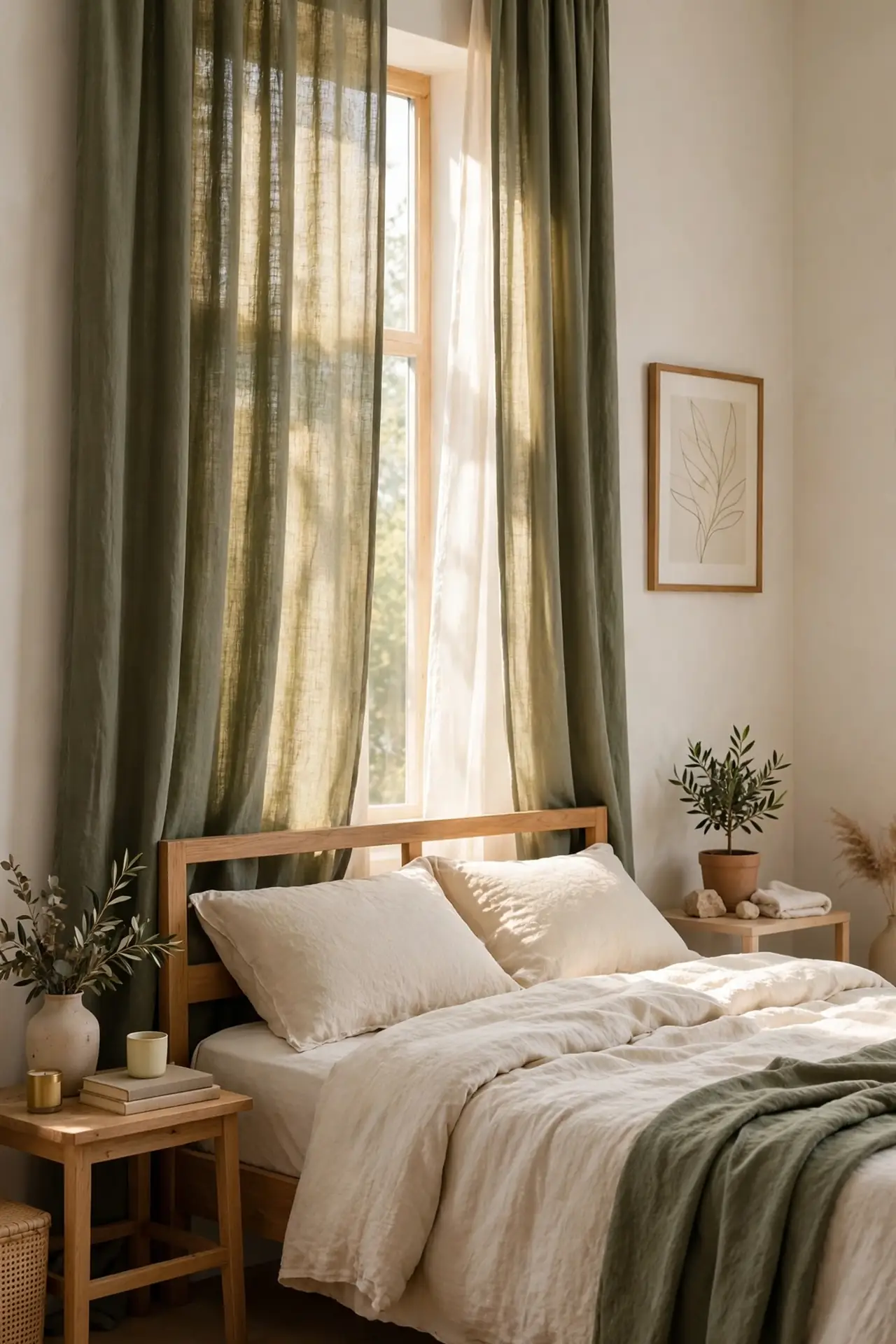 Olive Curtain Panels