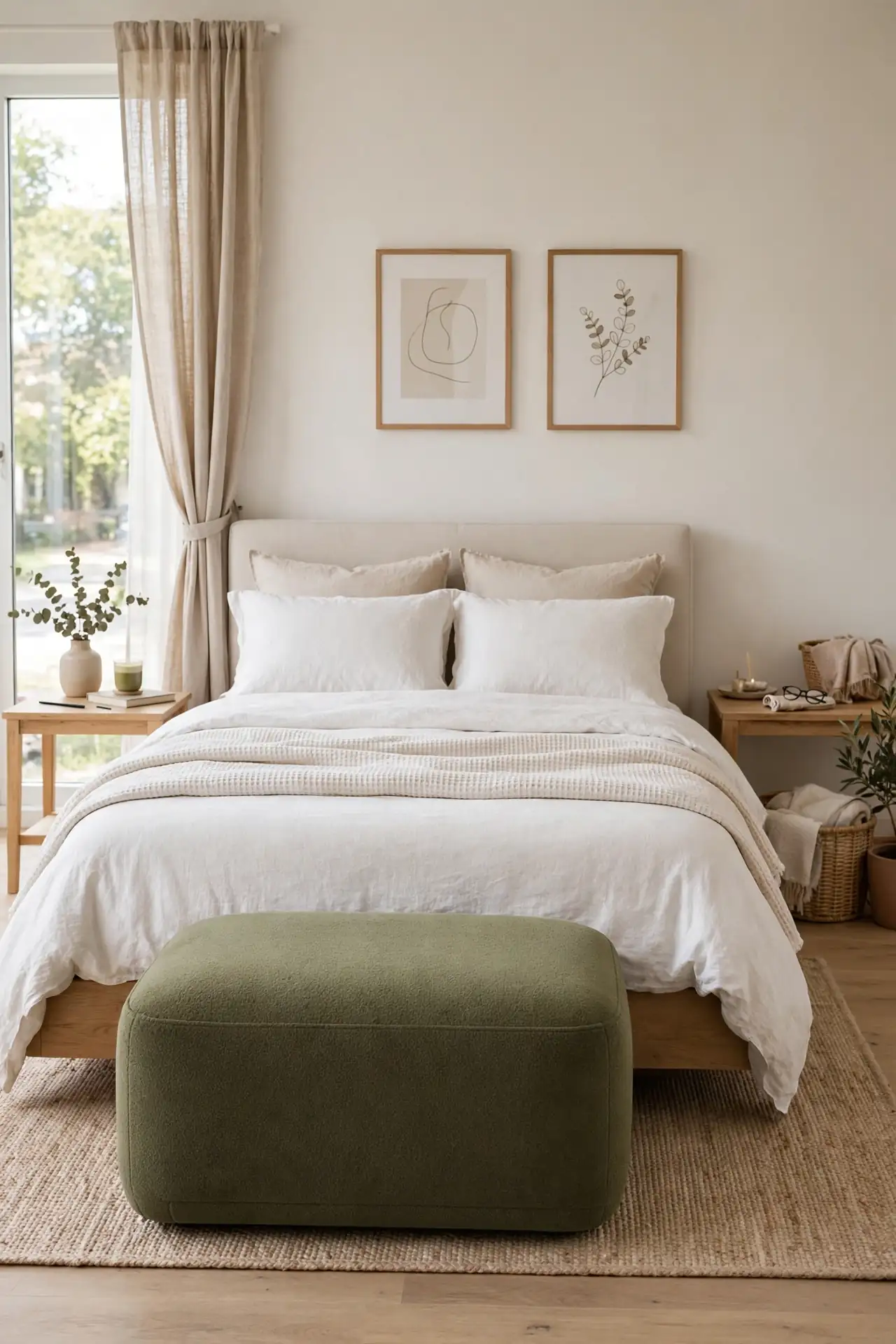Olive Green Ottoman