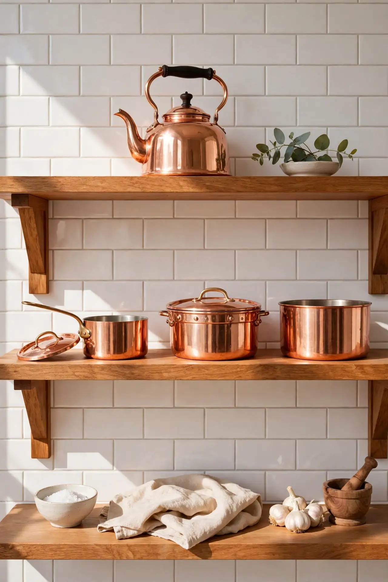 Copper Pot Display