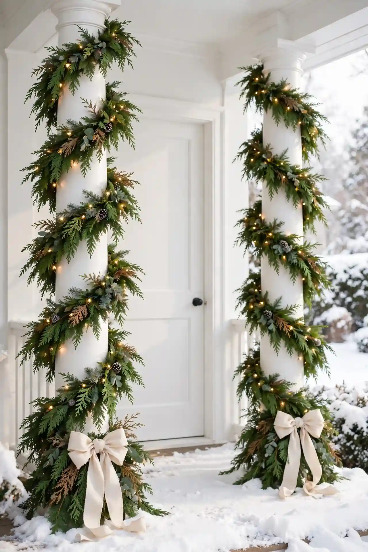 Garland Wrapped Columns
