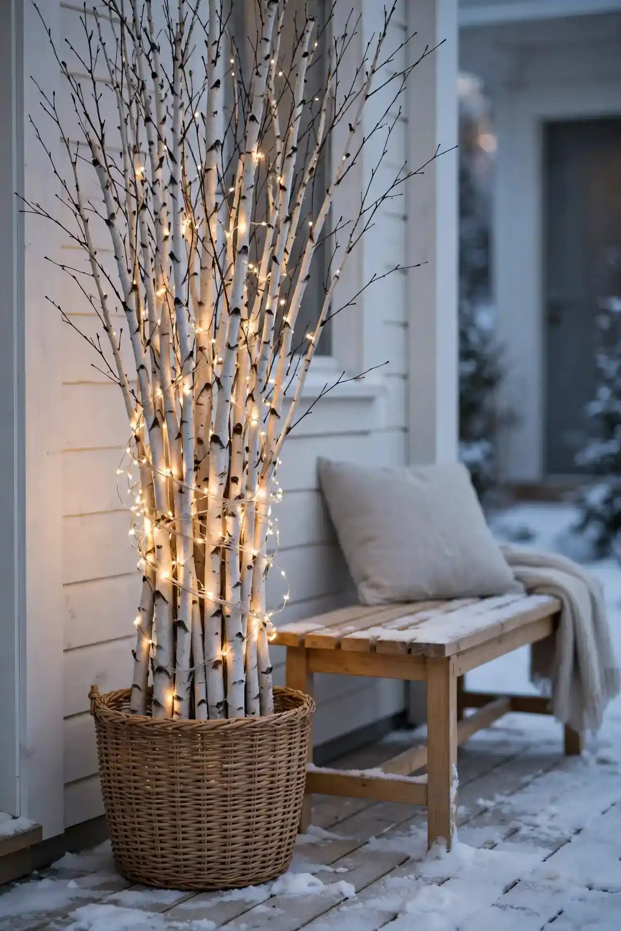 Lit Birch Branches