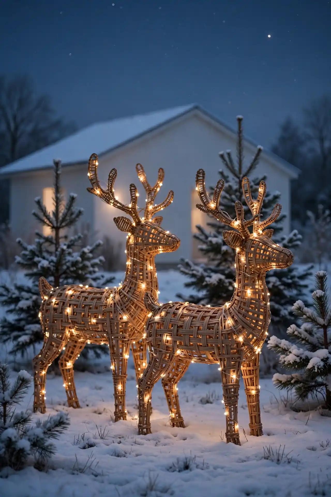 Rustic Reindeer Silhouettes