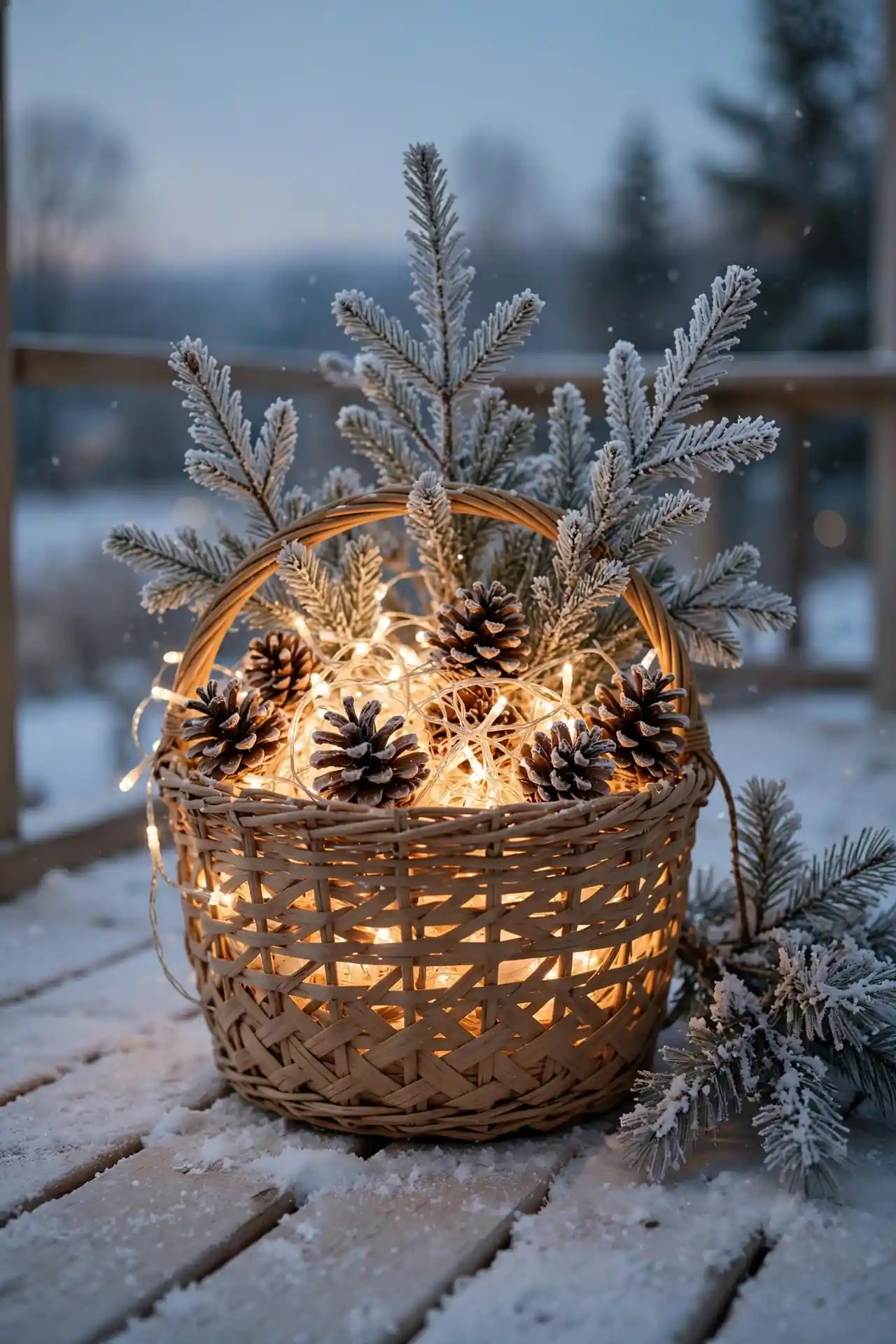 Wicker Basket Glow