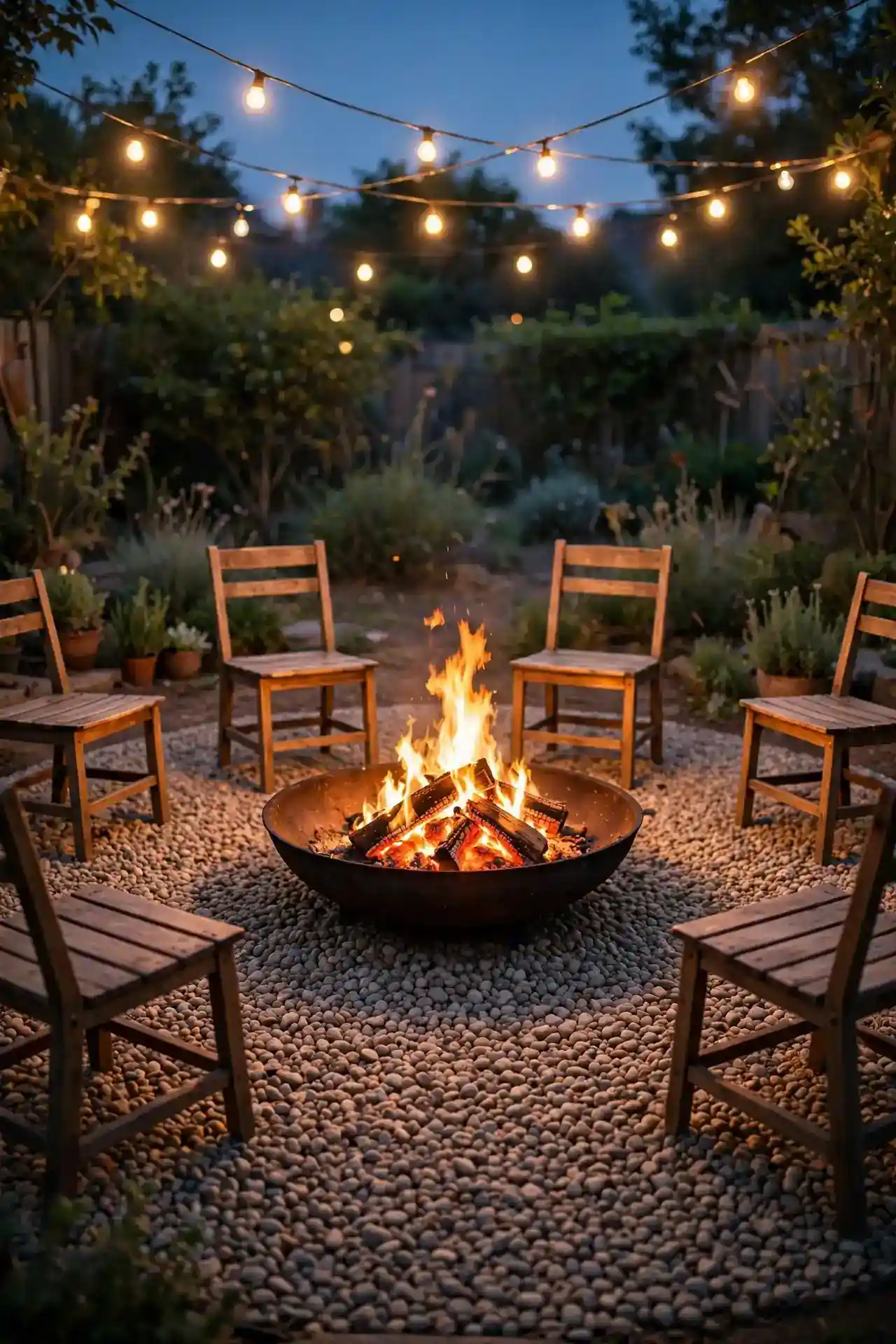Gravel Patio Gathering Spot