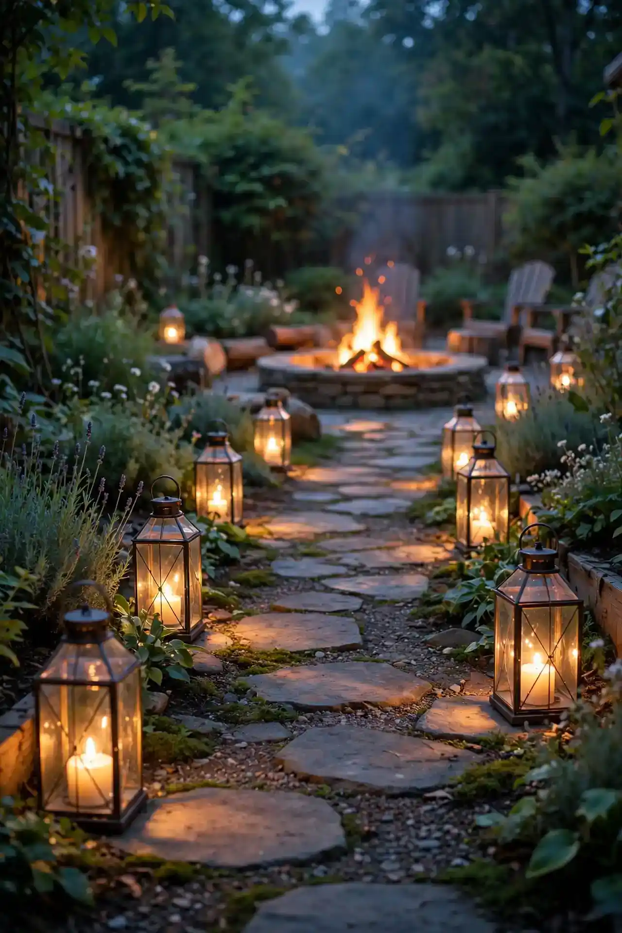 Lantern Lit Path Entrance