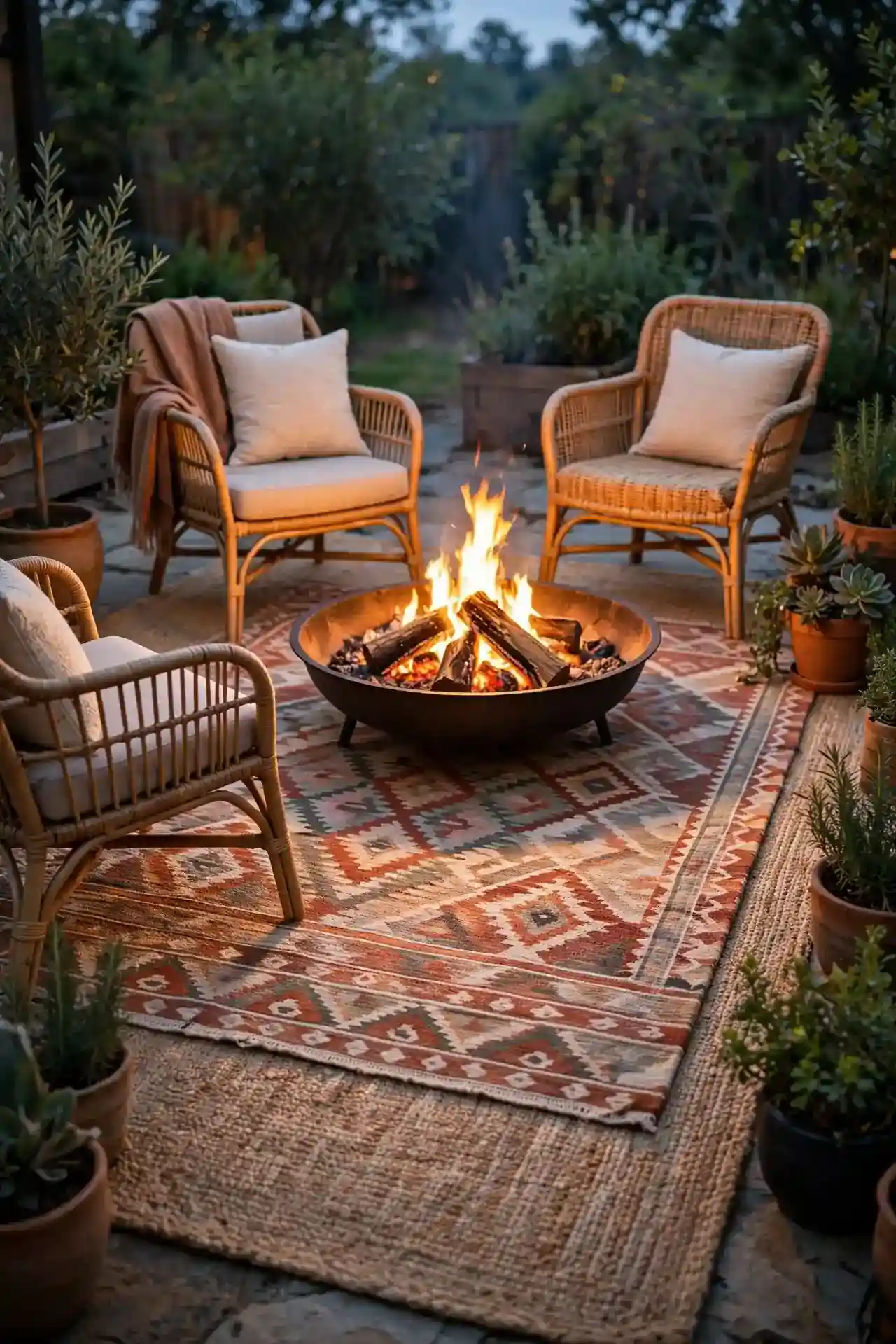 Outdoor Rug Layering Trick