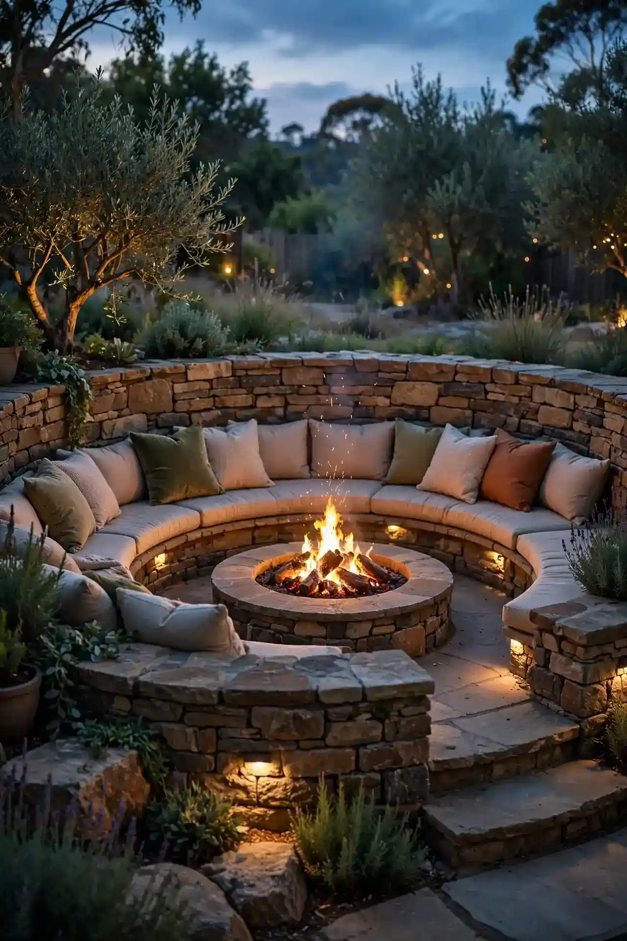 Sunken Fire Pit Lounge