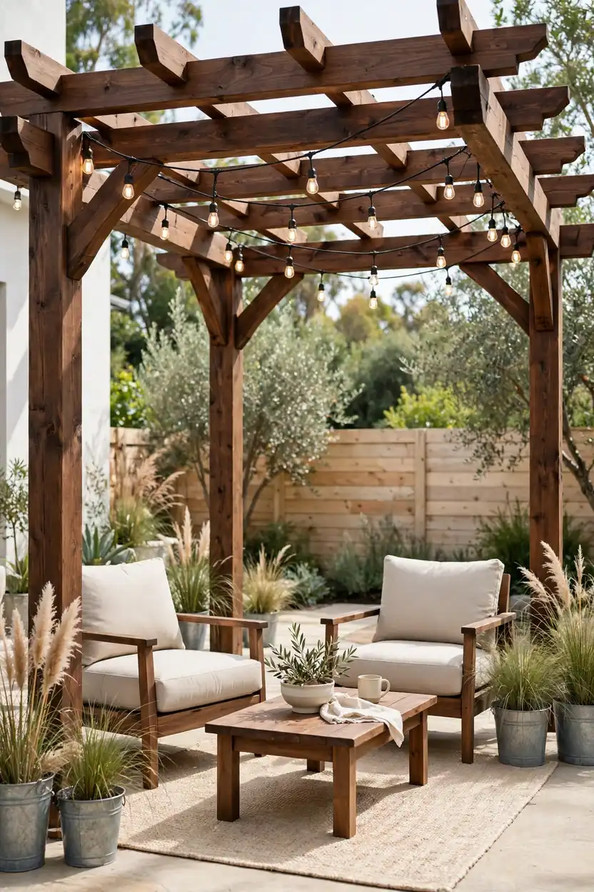 Rustic Pergola Lounge