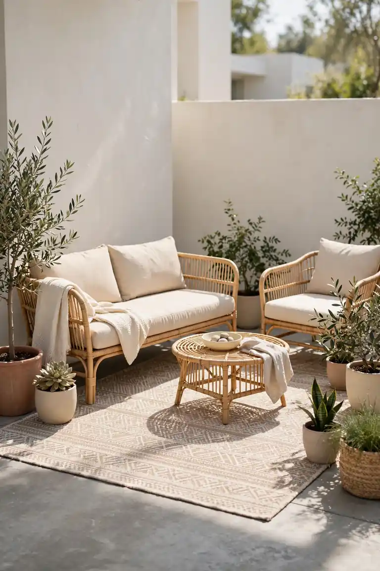 4. Outdoor Rug Layering