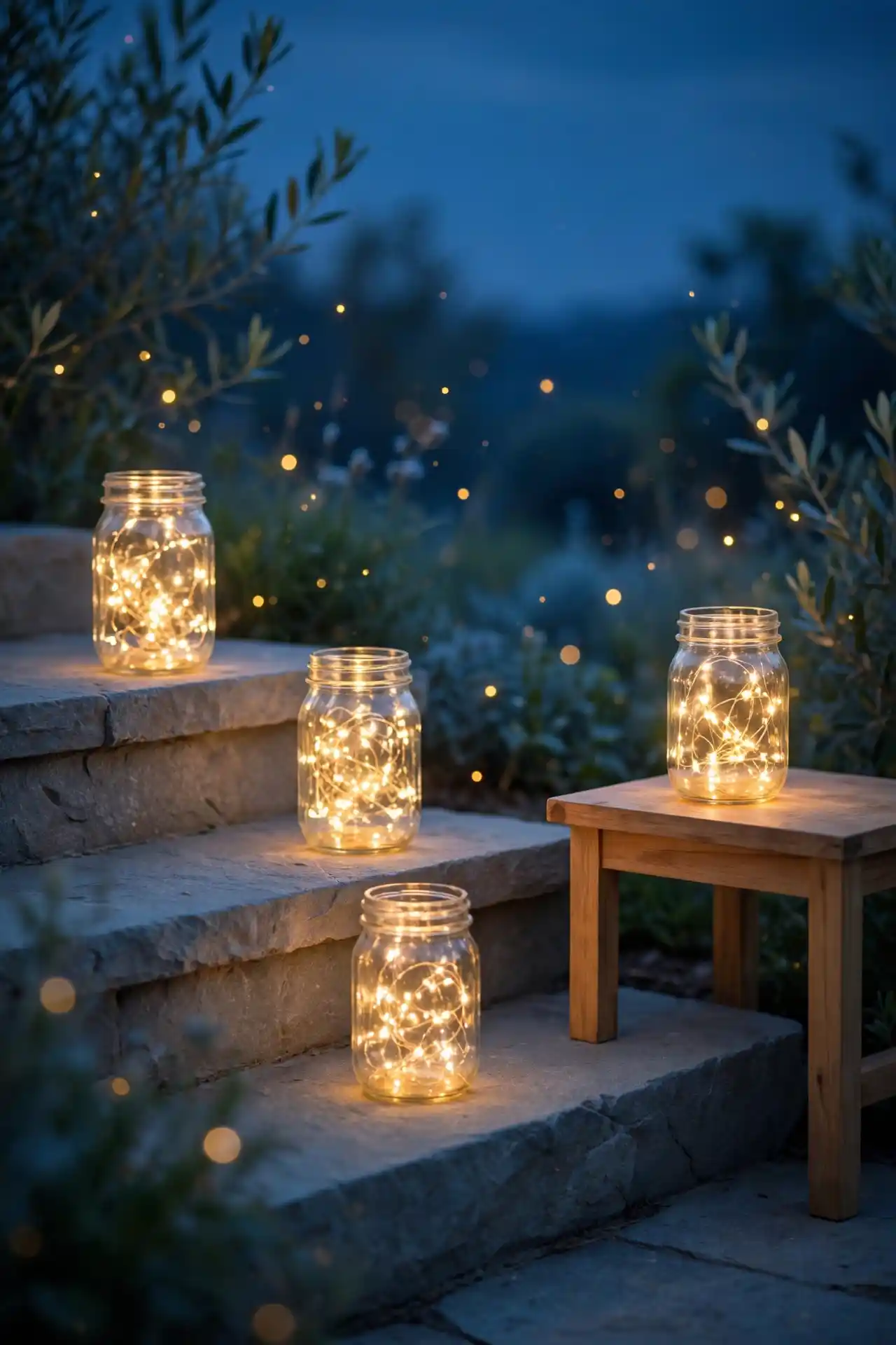 12. Fairy Light Mason Jars