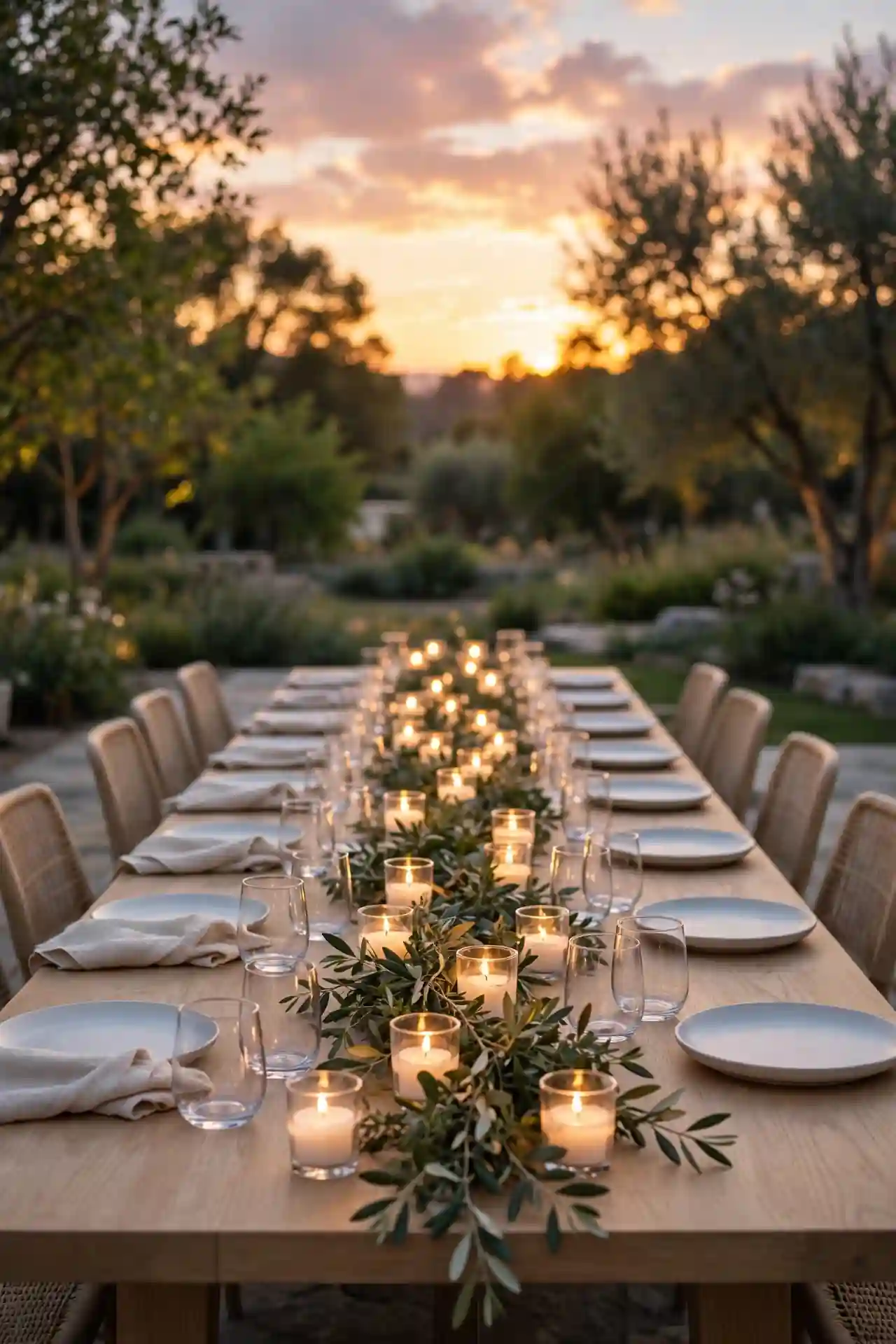 Sunset Candle Glow