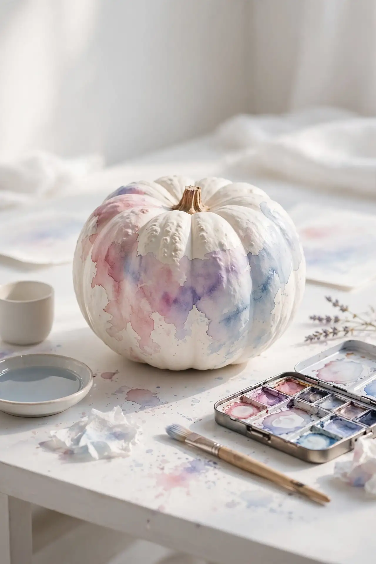 Watercolor Wash Pumpkins