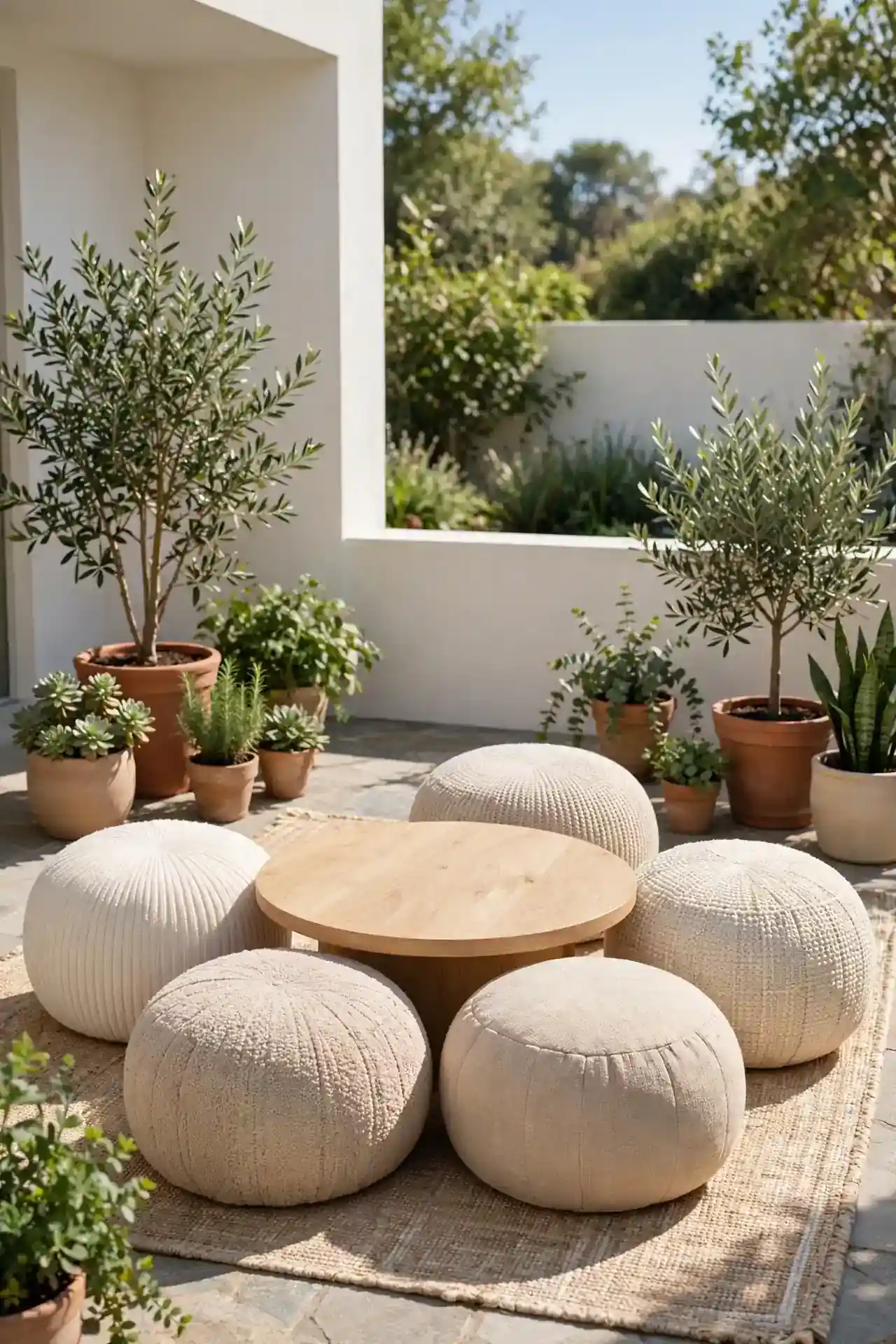 Outdoor Pouf Cluster