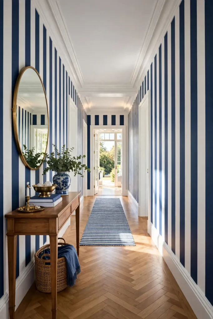 Striped Hallway Drama