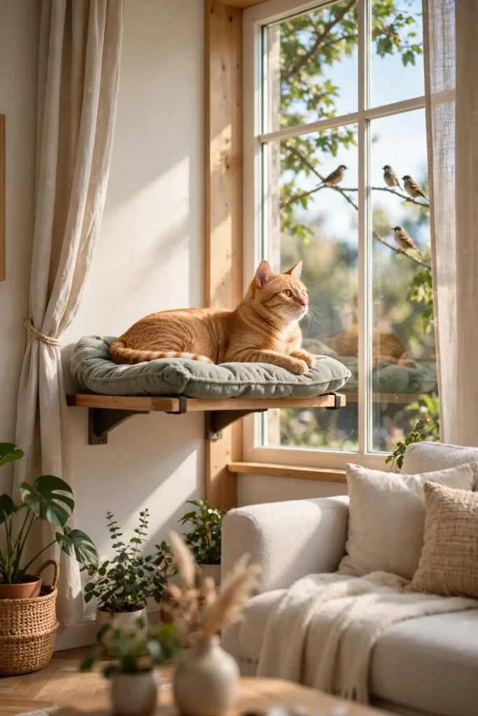 Window Perch Shelves
