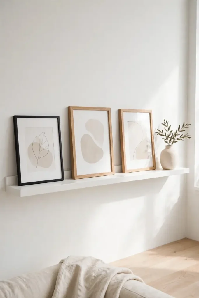 Minimalist White Shelves