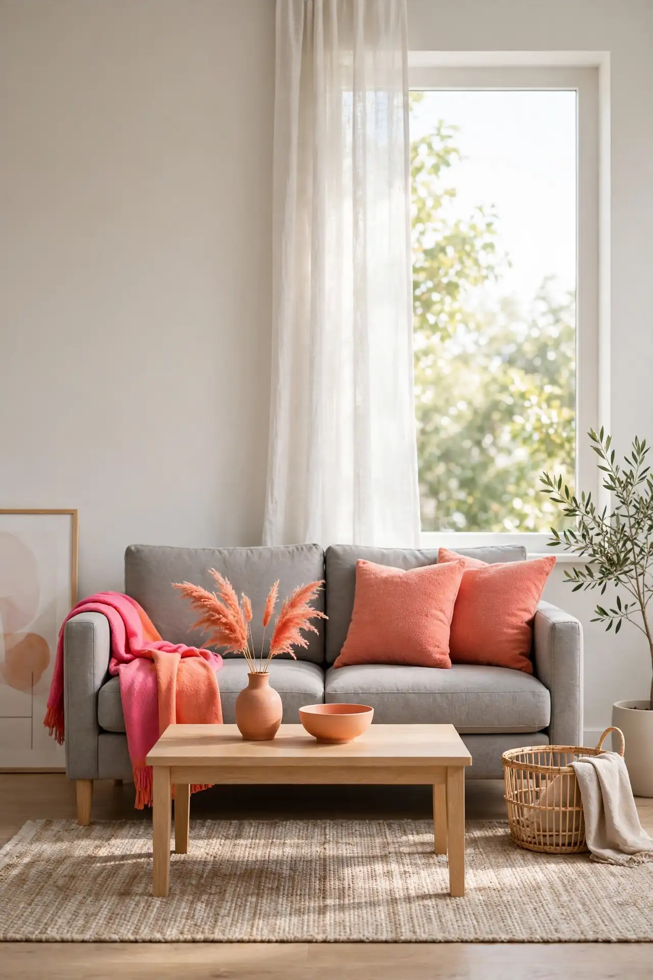 Coral Cheerful Bright