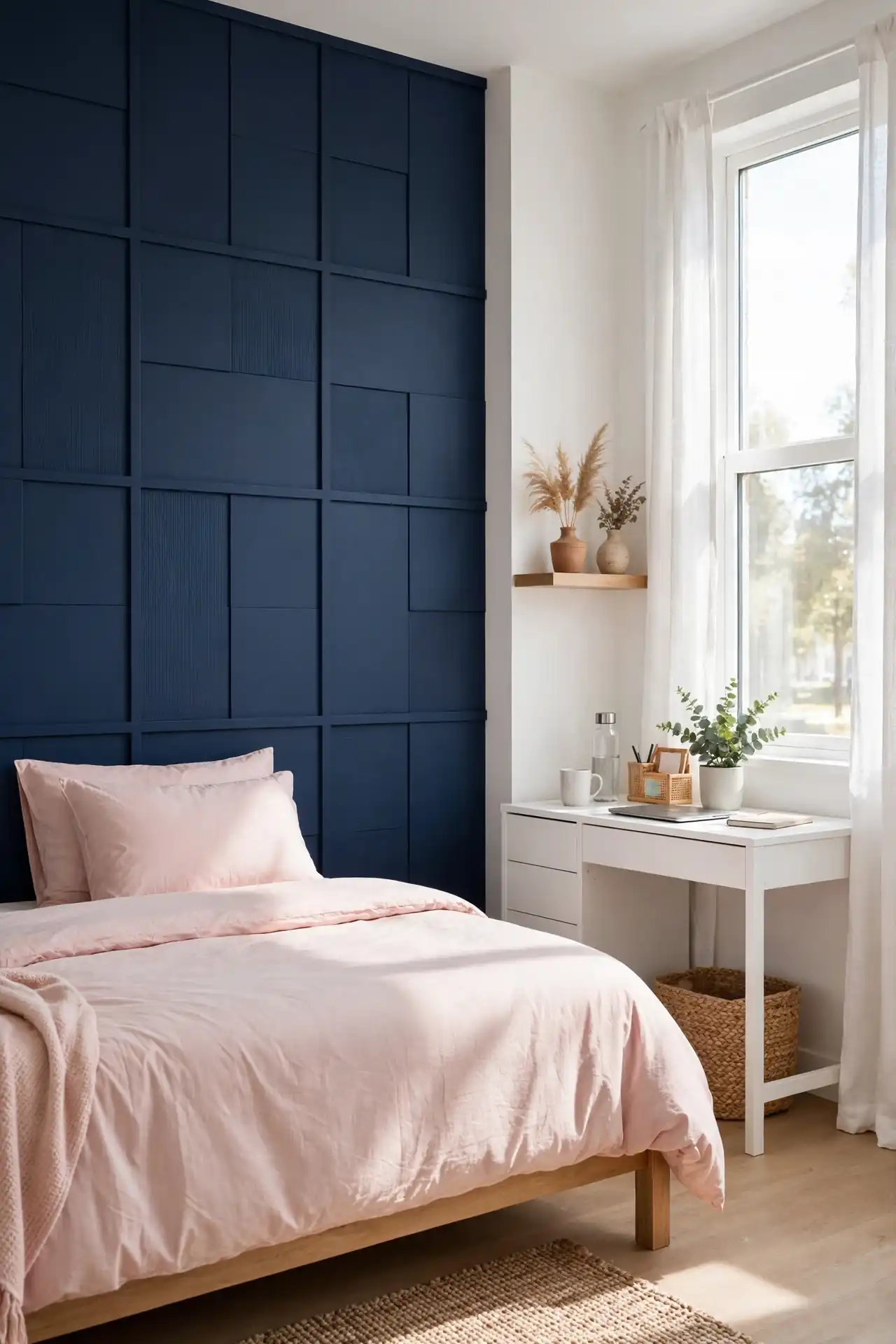 Navy Accent Wall