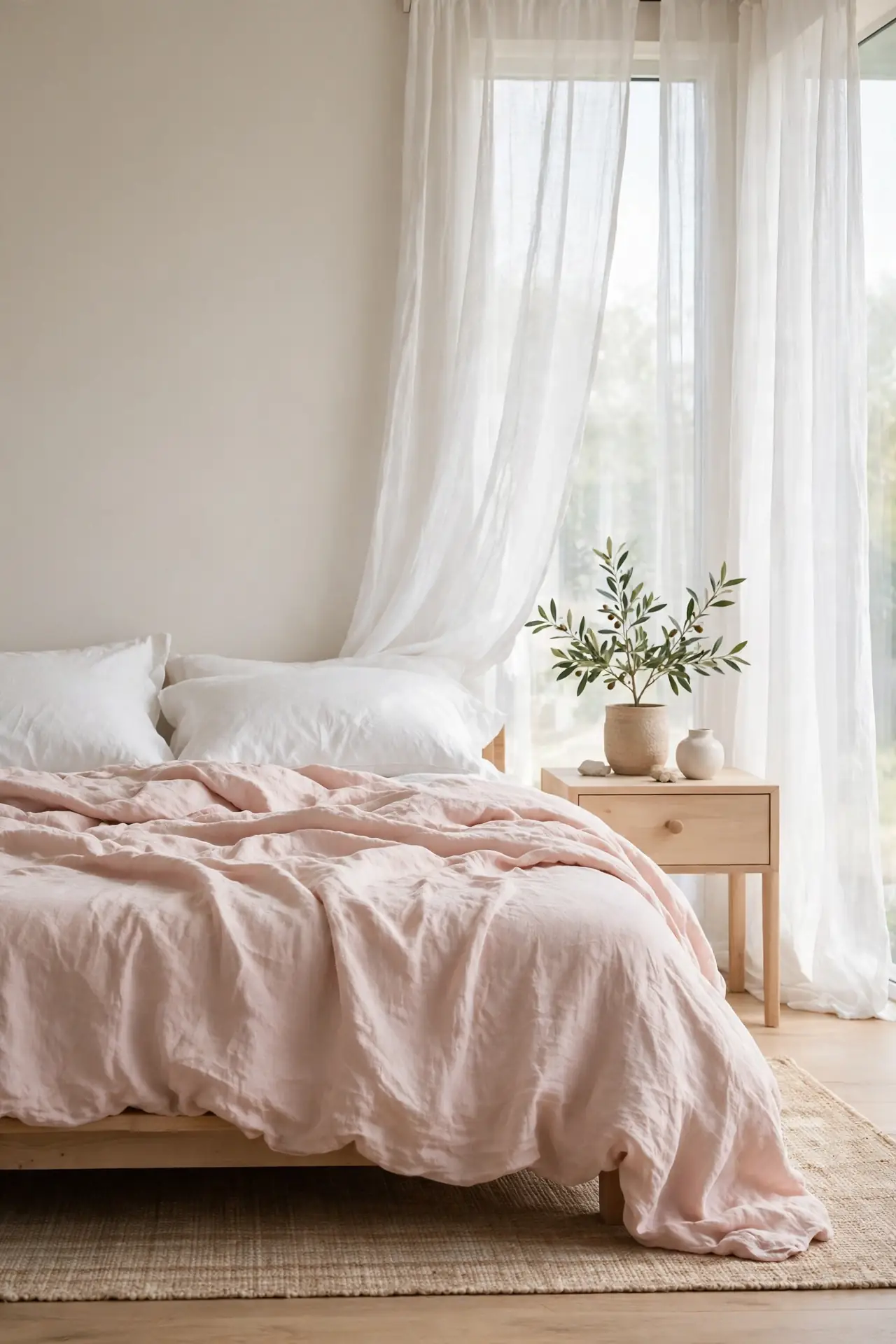 Blush Linen Bedding
