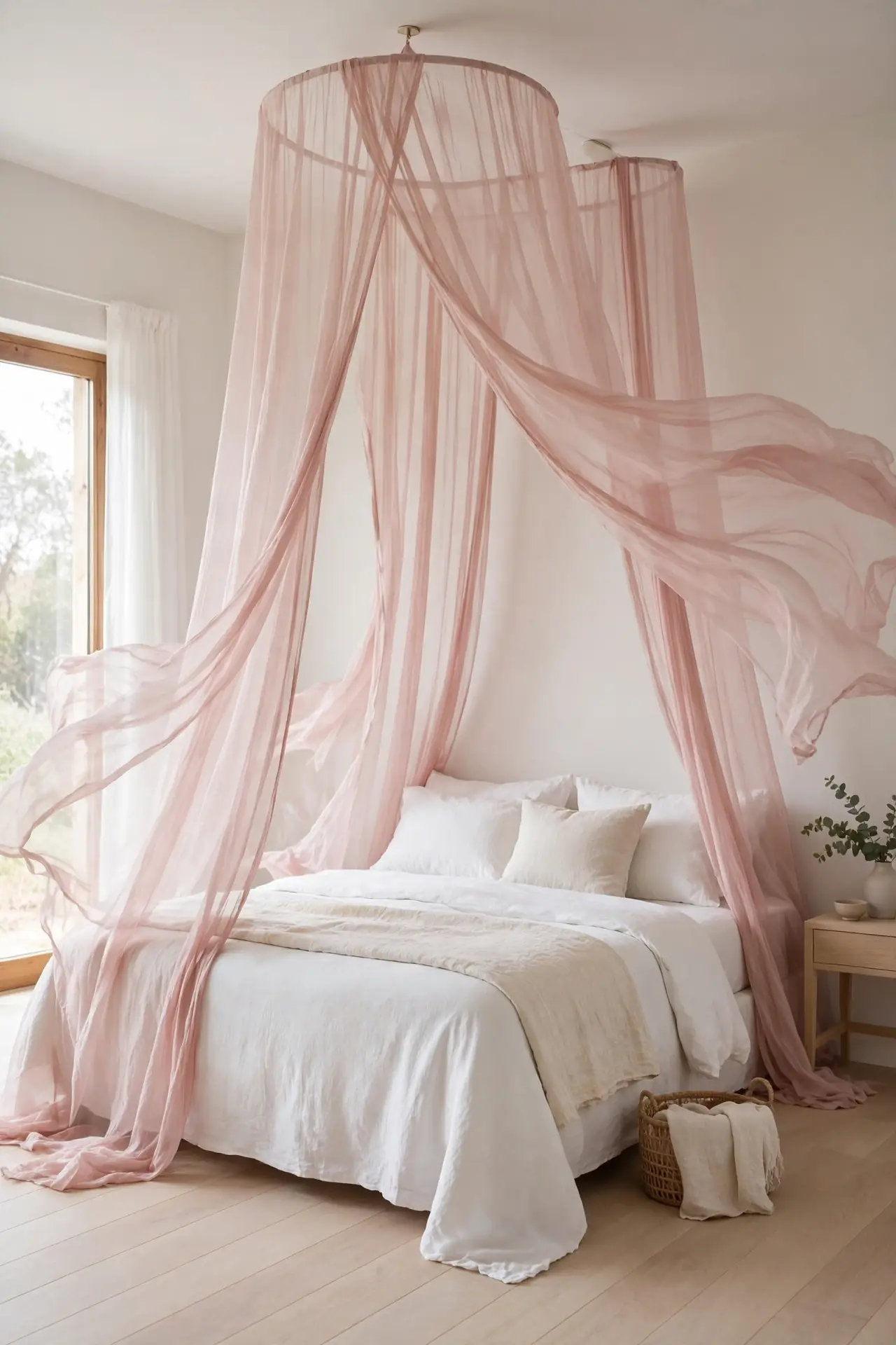 Pink Canopy Drapes
