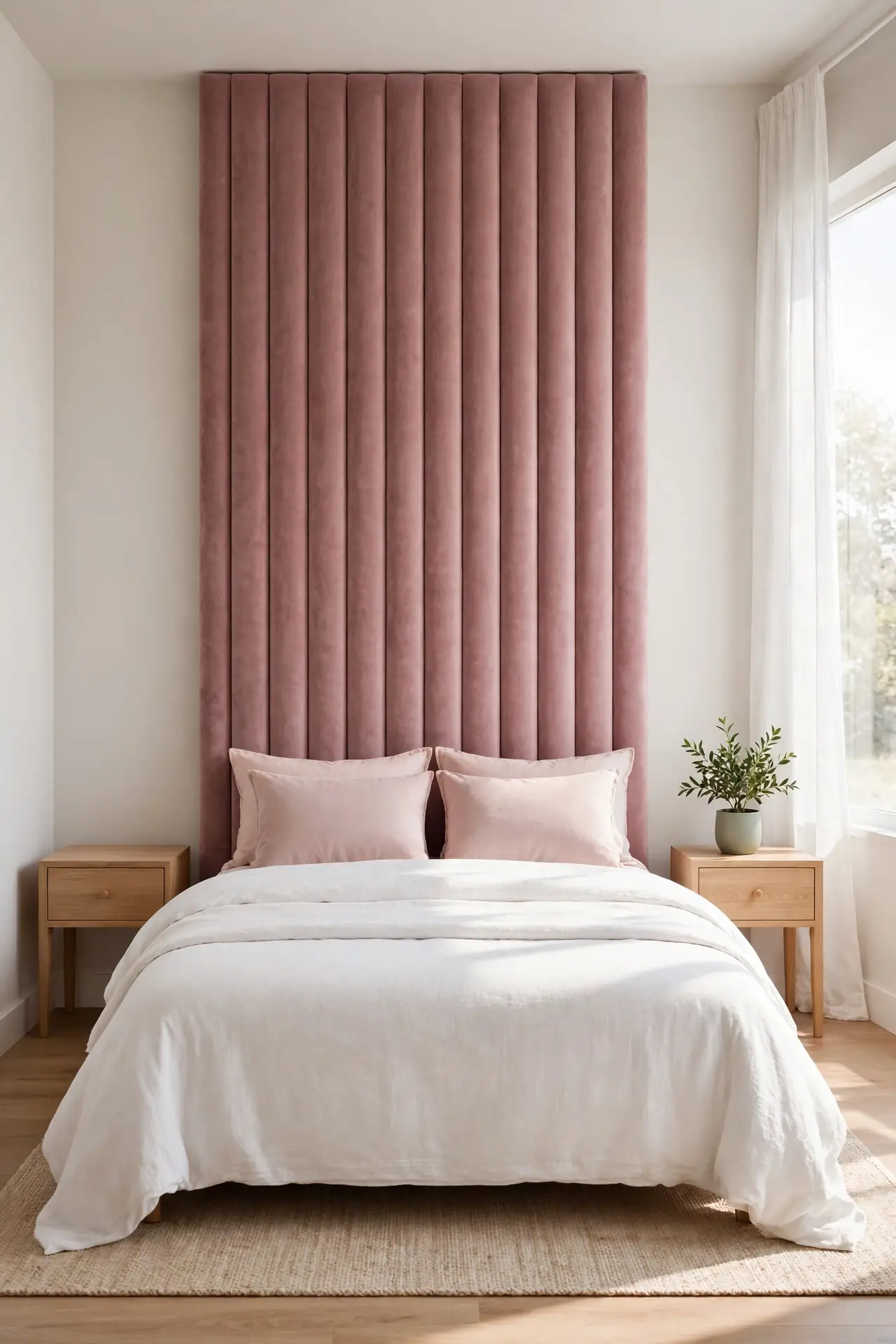 Velvet Pink Headboard