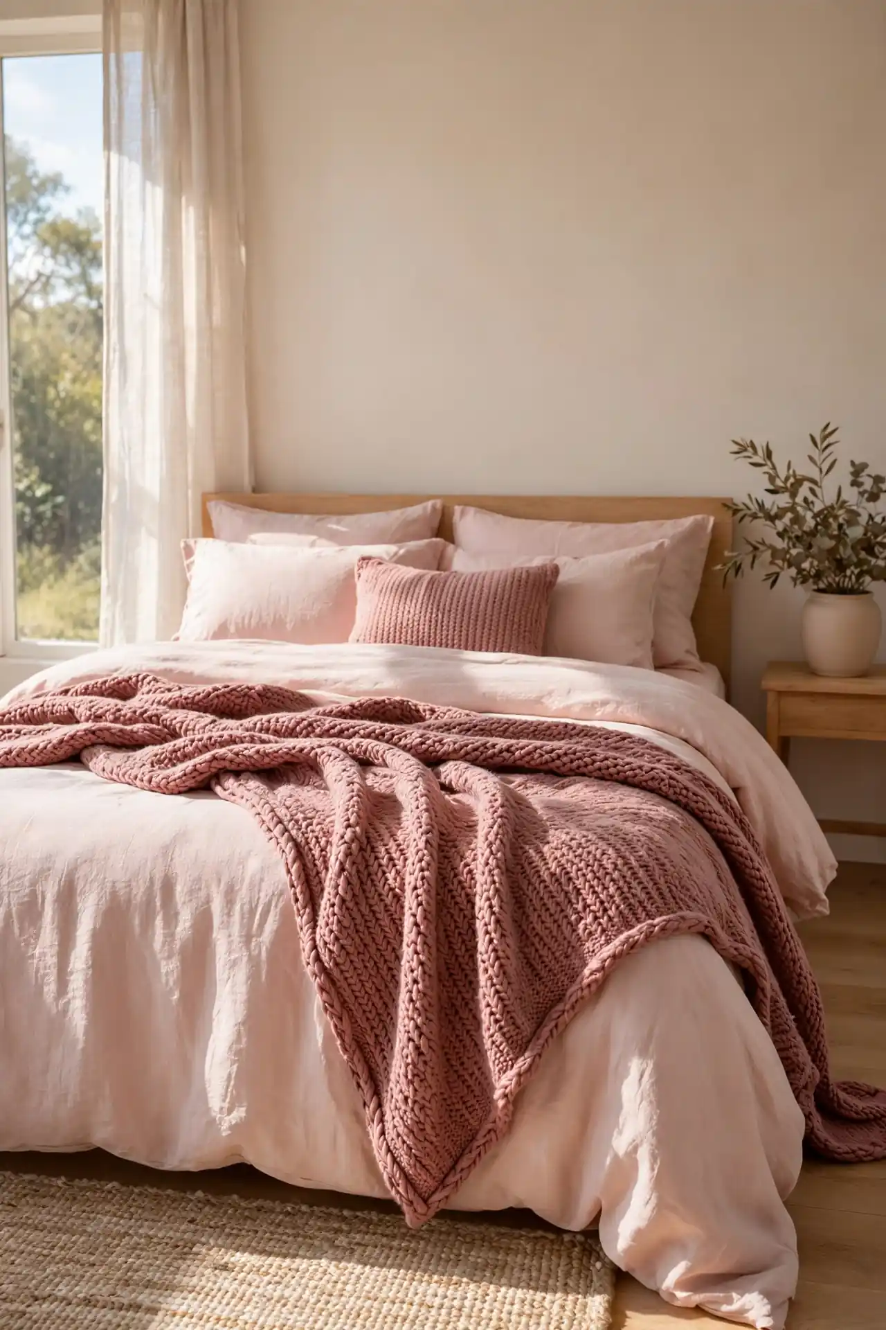 Dusty Rose Throw