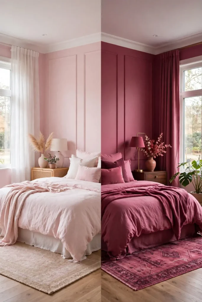 Pale Vs Deep Pink