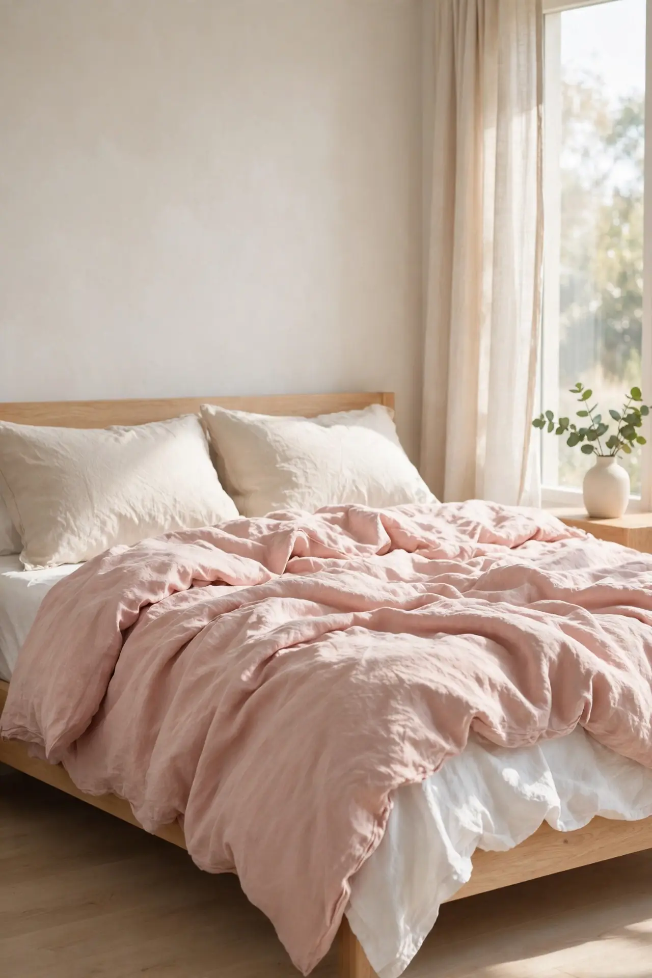 Pink Linen Duvet