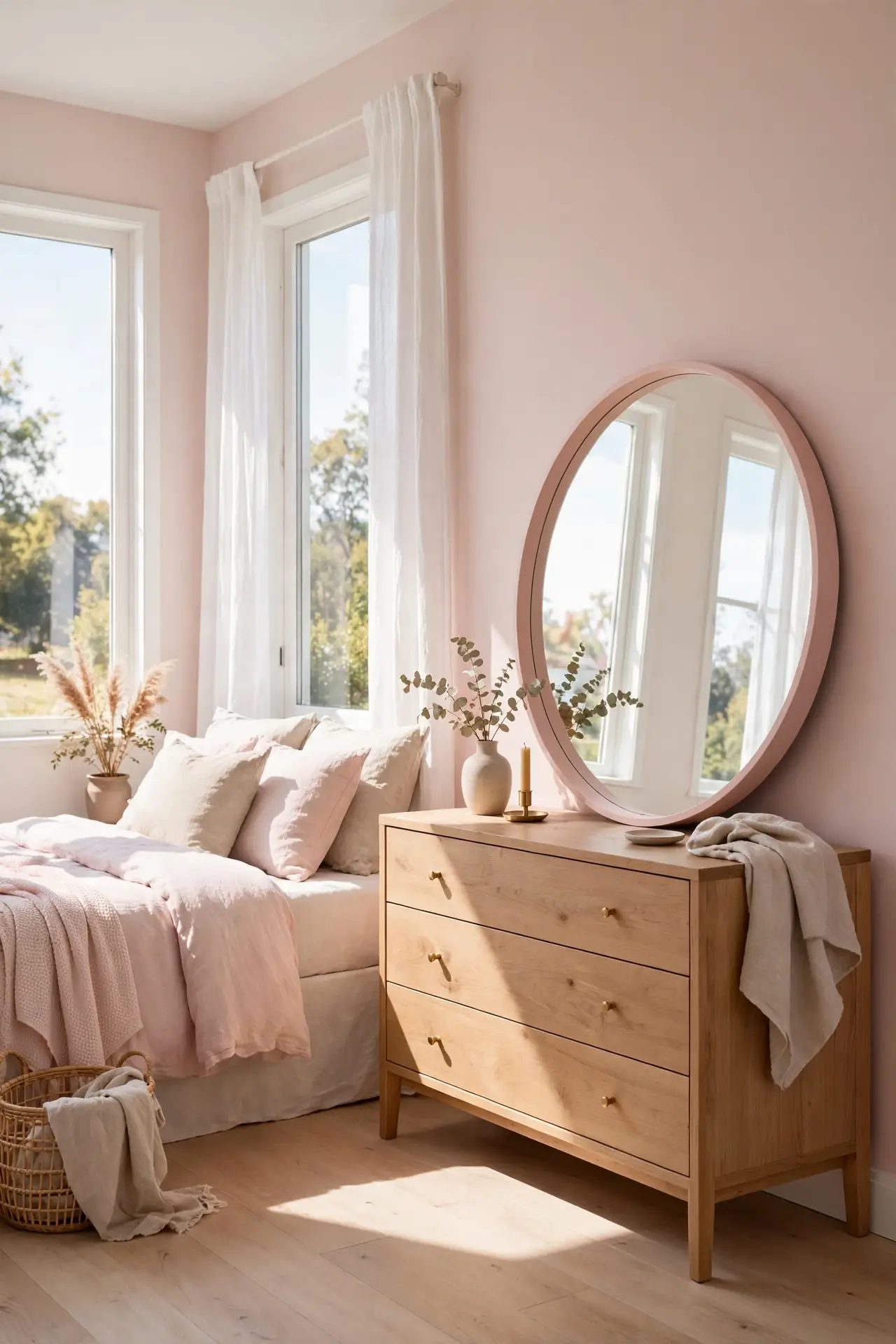 Pink Mirror Frame