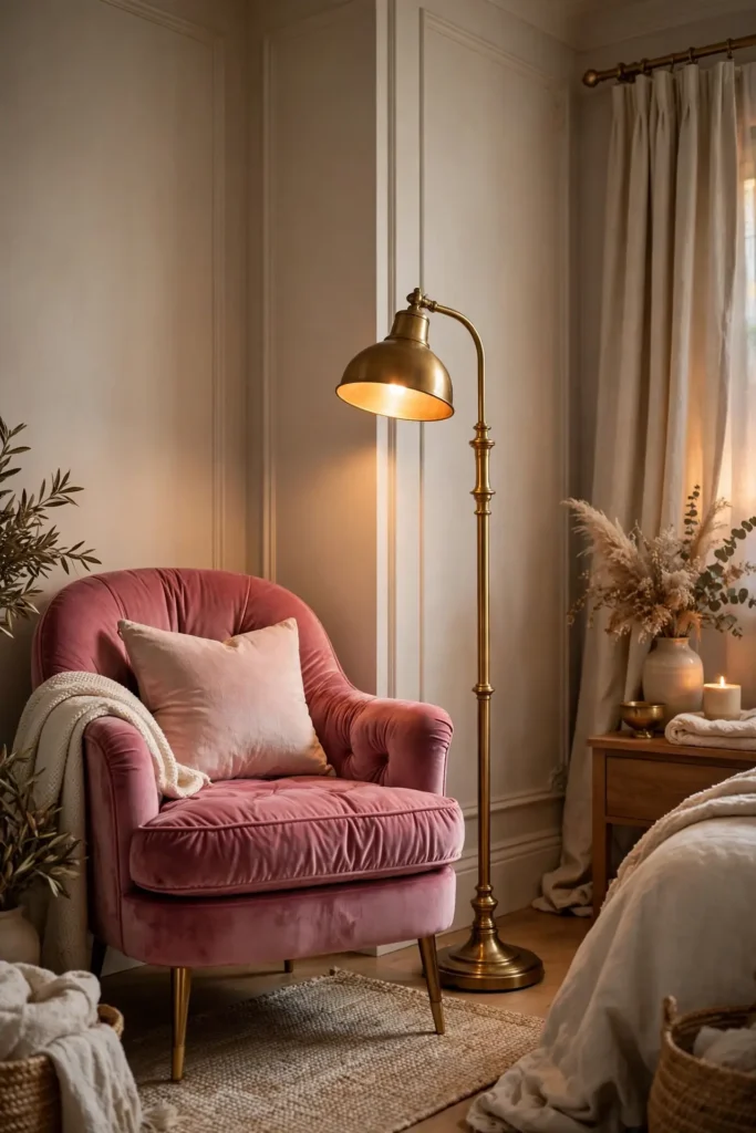 Pink Velvet Chair