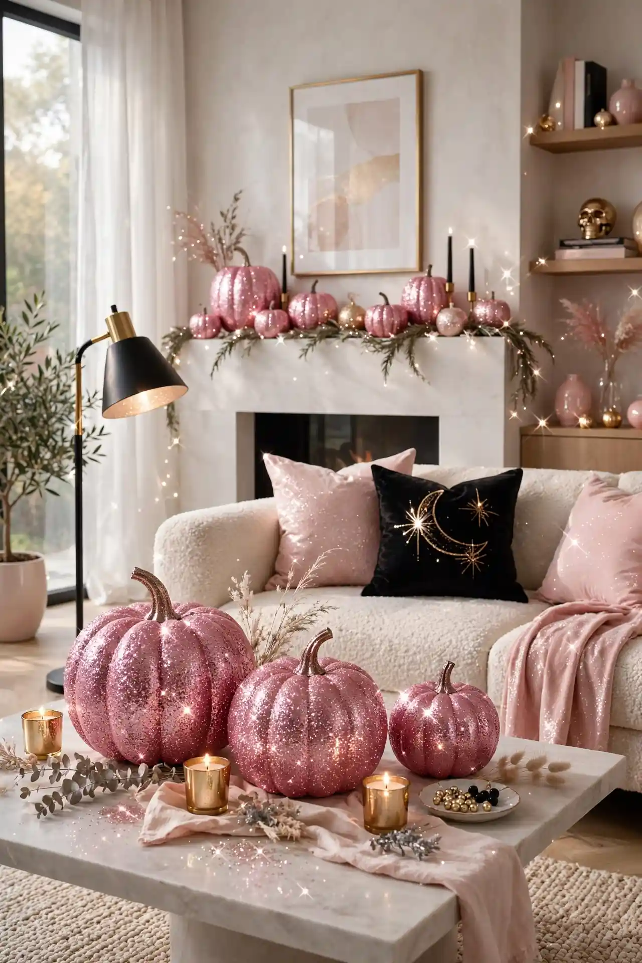 Glitter Pumpkin Accents