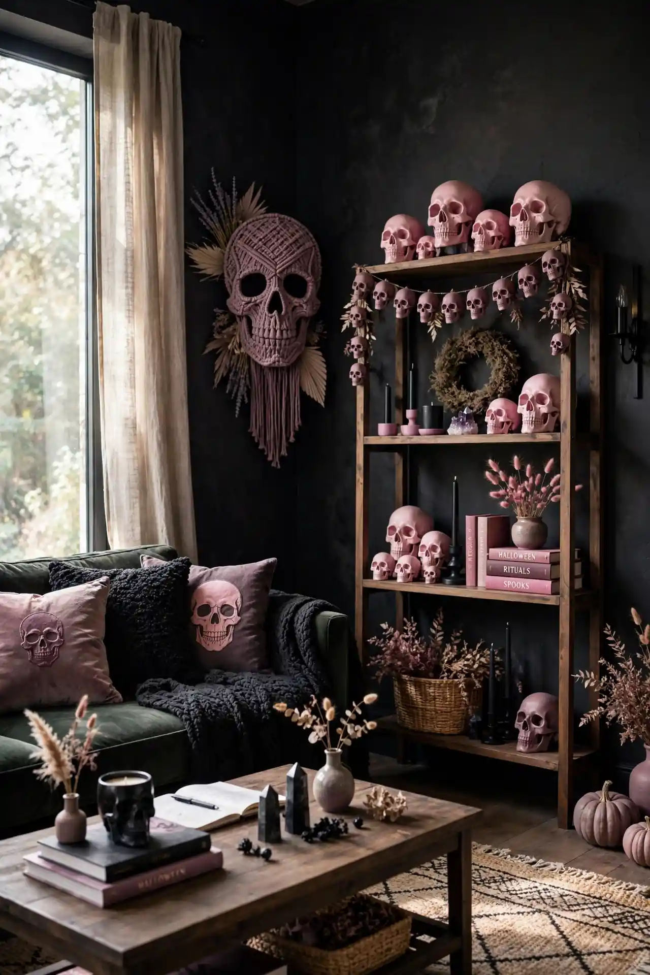 Mauve Skull Accents