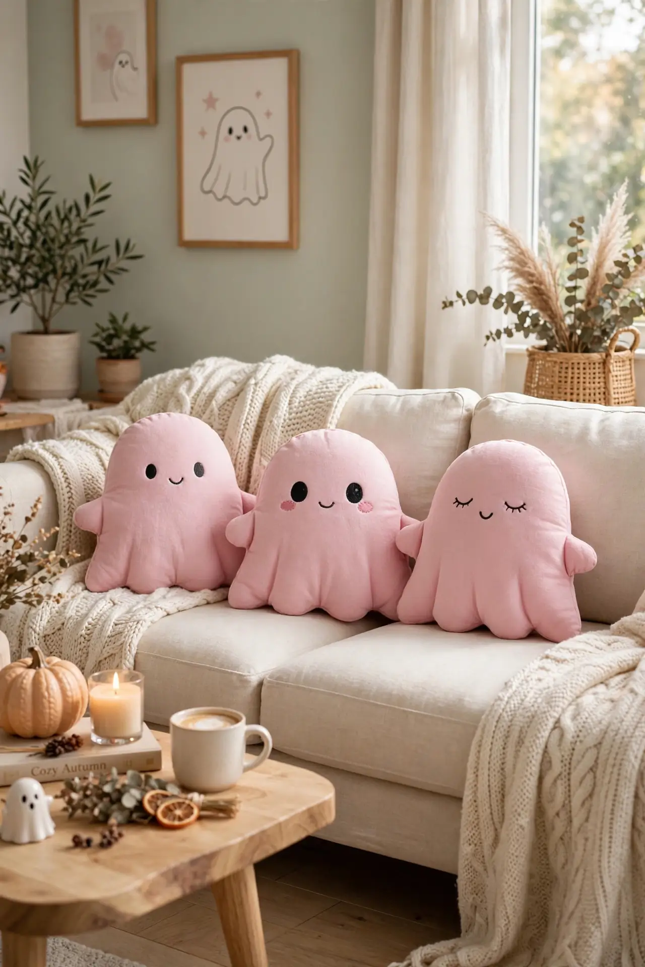 Pink Ghost Pillows