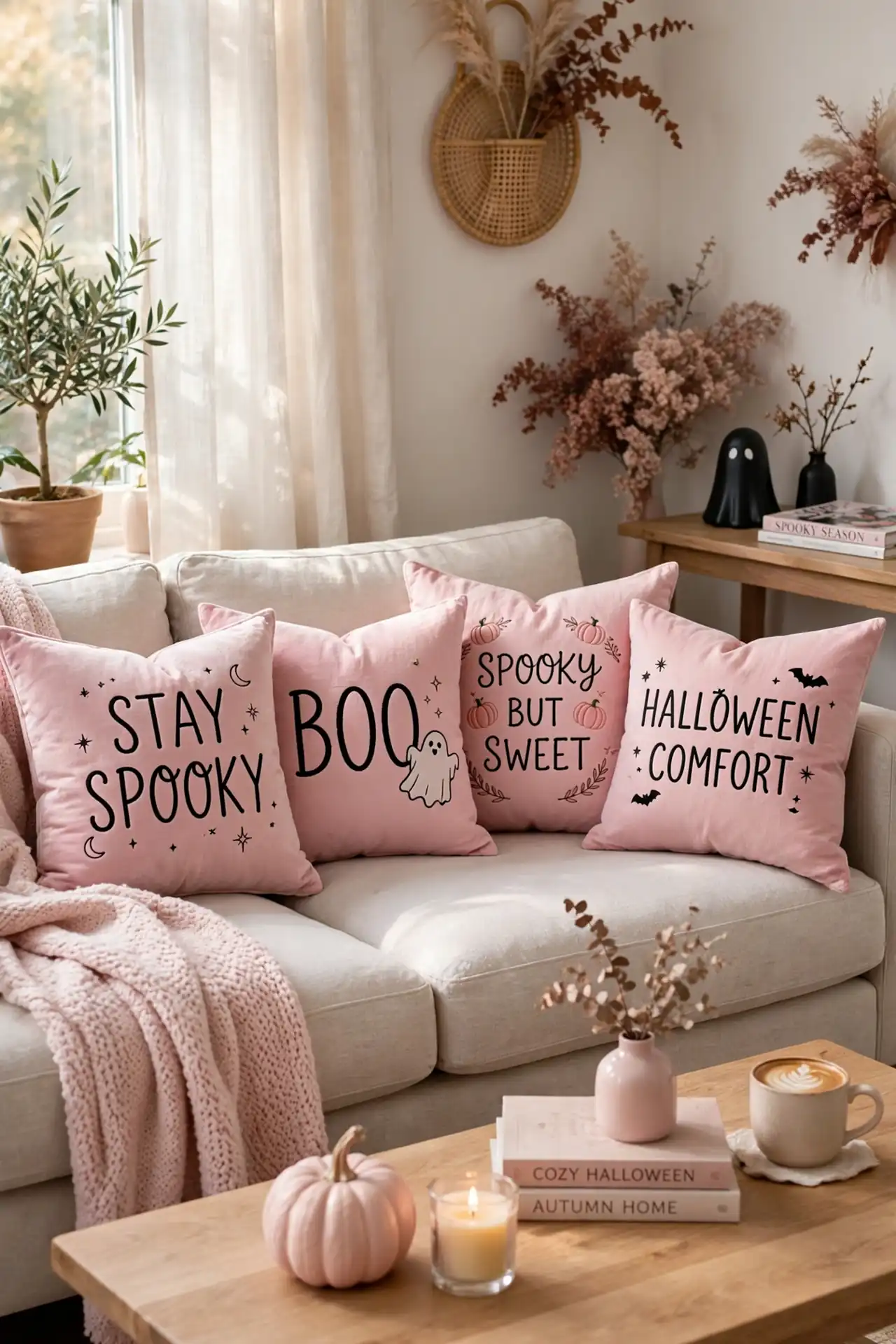 Pink Halloween Pillows